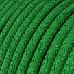 Cavo Elettrico rotondo rivestito in tessuto effetto Seta Tinta Unita Glitterato Verde RL06
