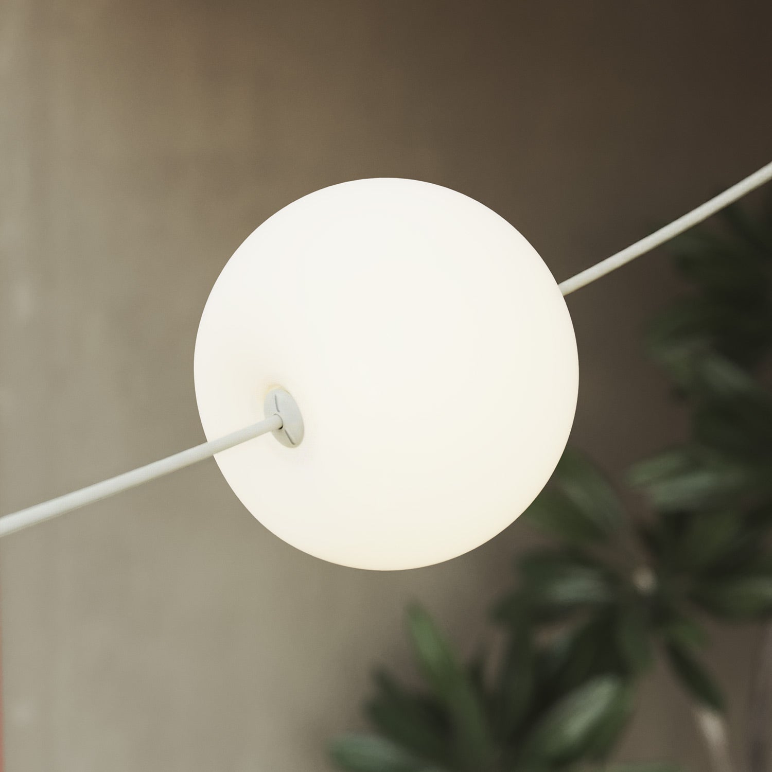 Catena luminosa 3 punti luce da esterno IP67 Bianco Sabbia - Marina3 Cherry 70 cm