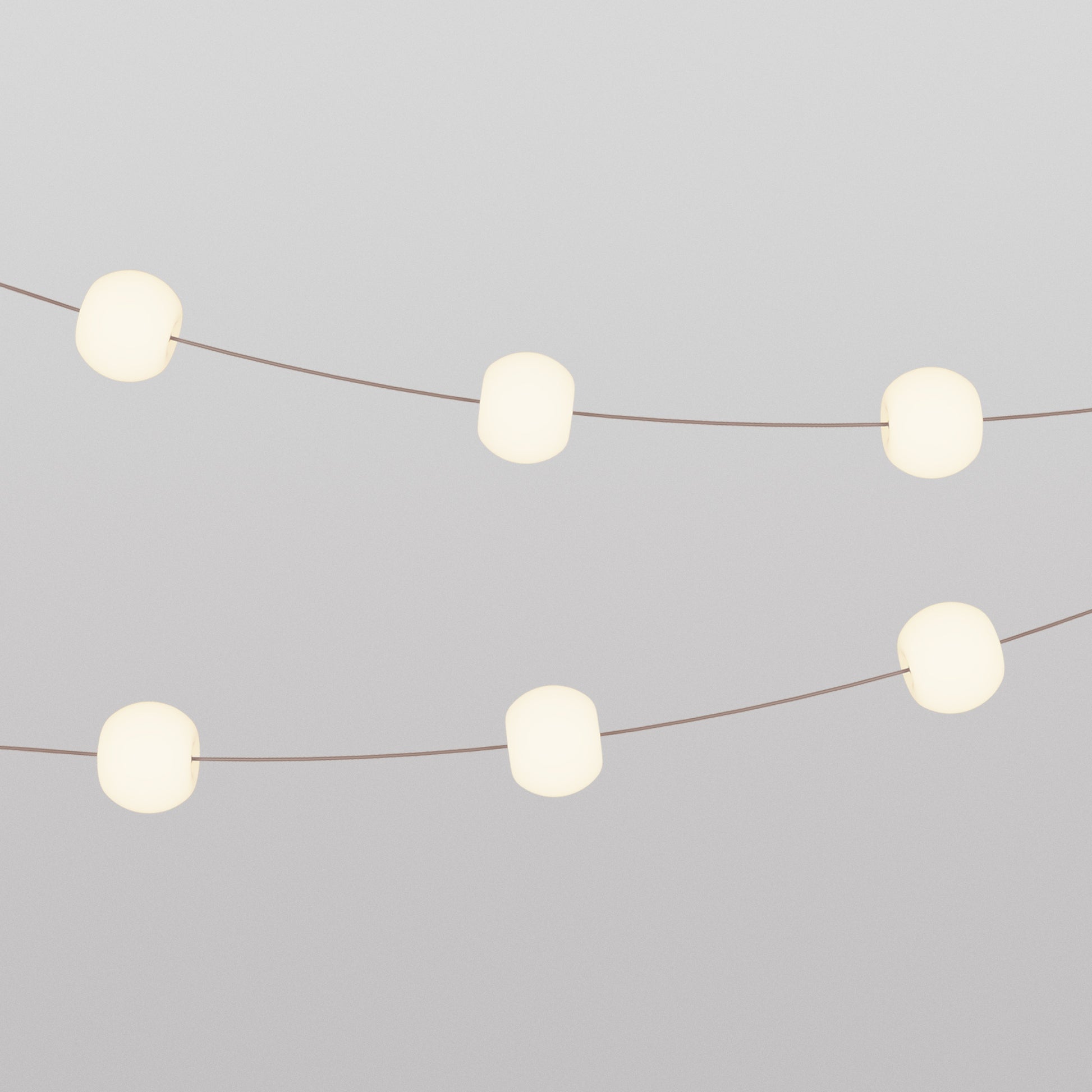 Catena luminosa 6 punti luce da esterno IP67 Desert Brown - Marina6 Cherry 70 cm