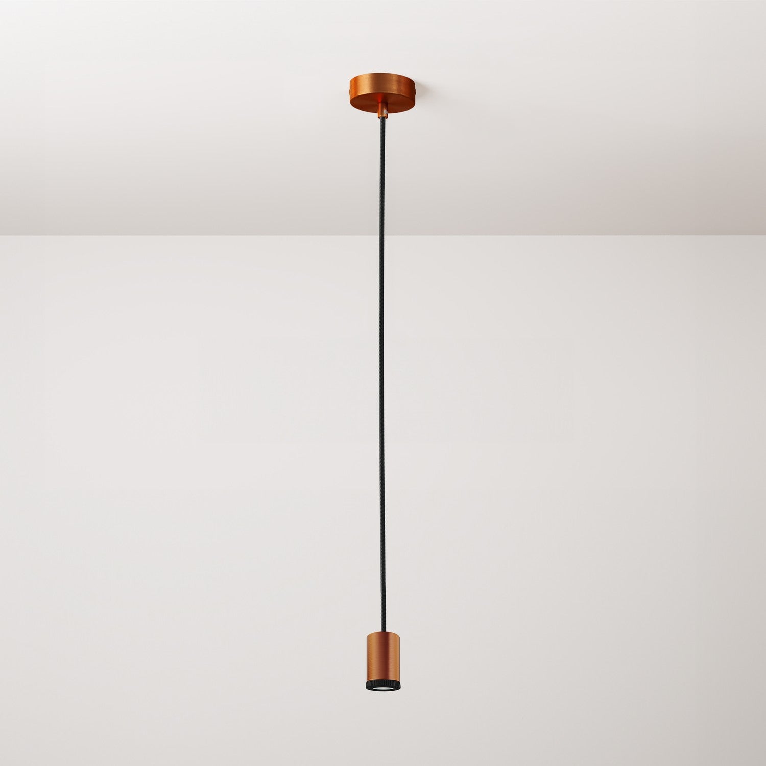 Lampada faretto a sospensione singola Mini Spotlight GU1d0 - Rame satinato