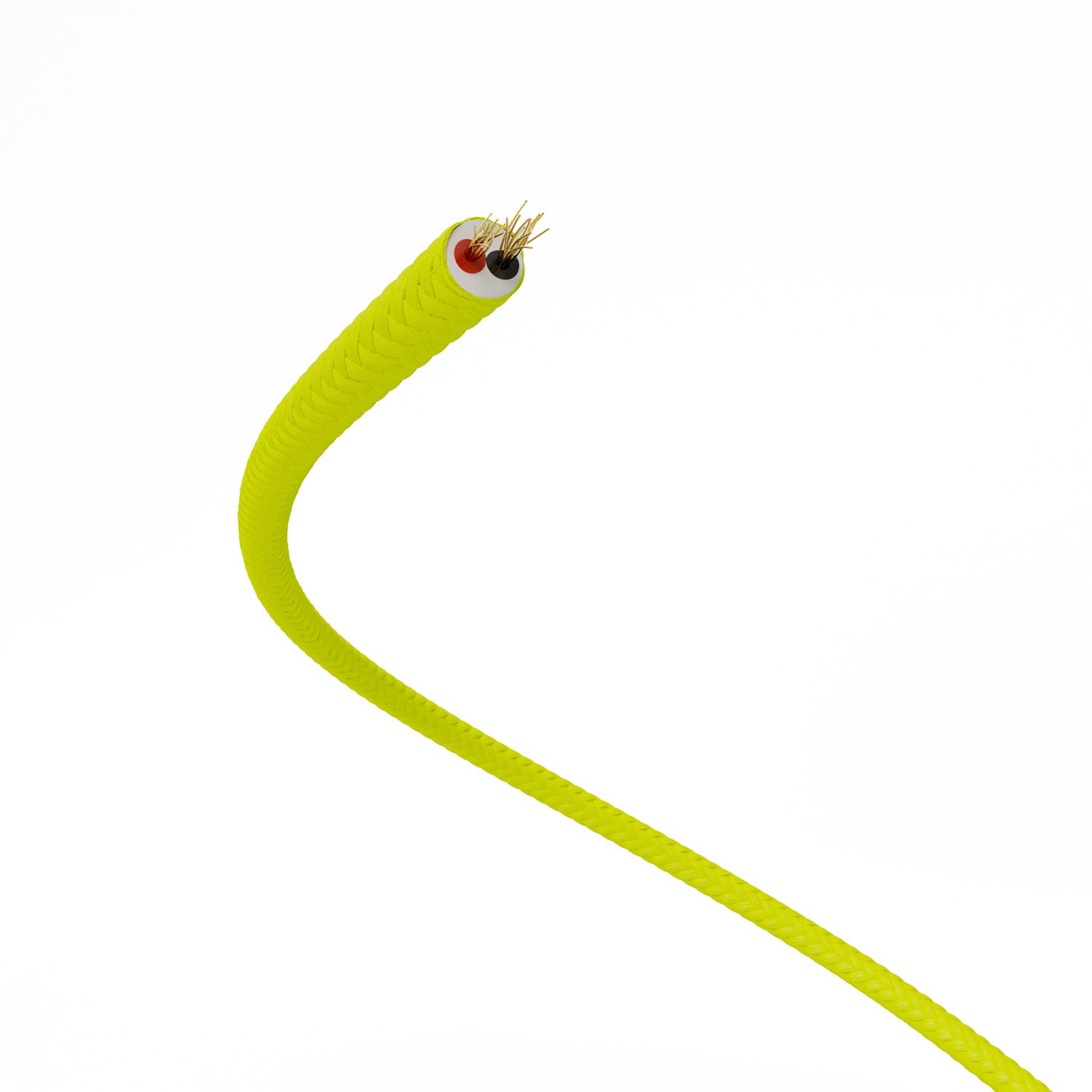 Cavo elettrico Extra Low Voltage rivestito in tessuto Giallo Fluo RF10