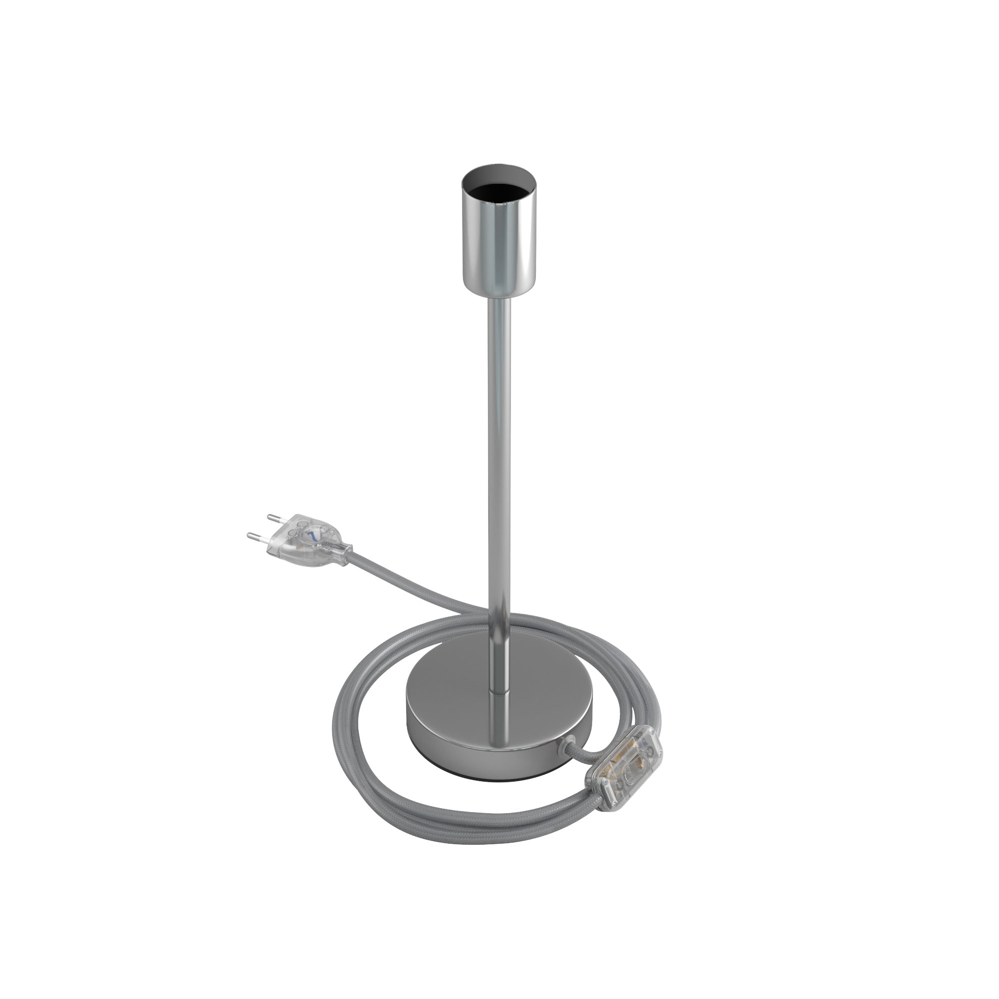 Alzaluce - Lampada da tavolo in metallo - Cromo 30 cm