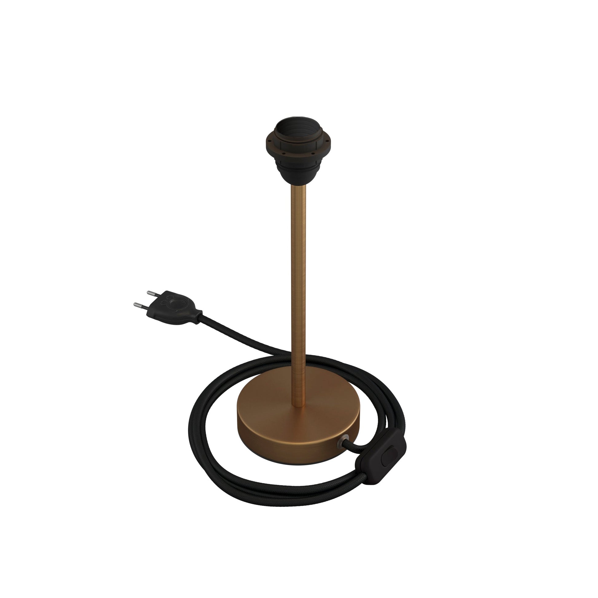 Alzaluce per paralume - Lampada da tavolo in metallo - Bronzo satinato 25 cm