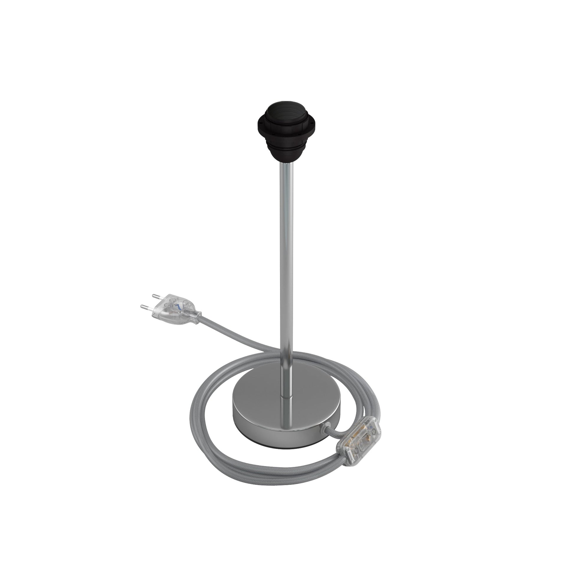 Alzaluce per paralume - Lampada da tavolo in metallo - Cromo 30 cm