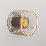 Applique con lampadina Ghost mini smoky - Nero