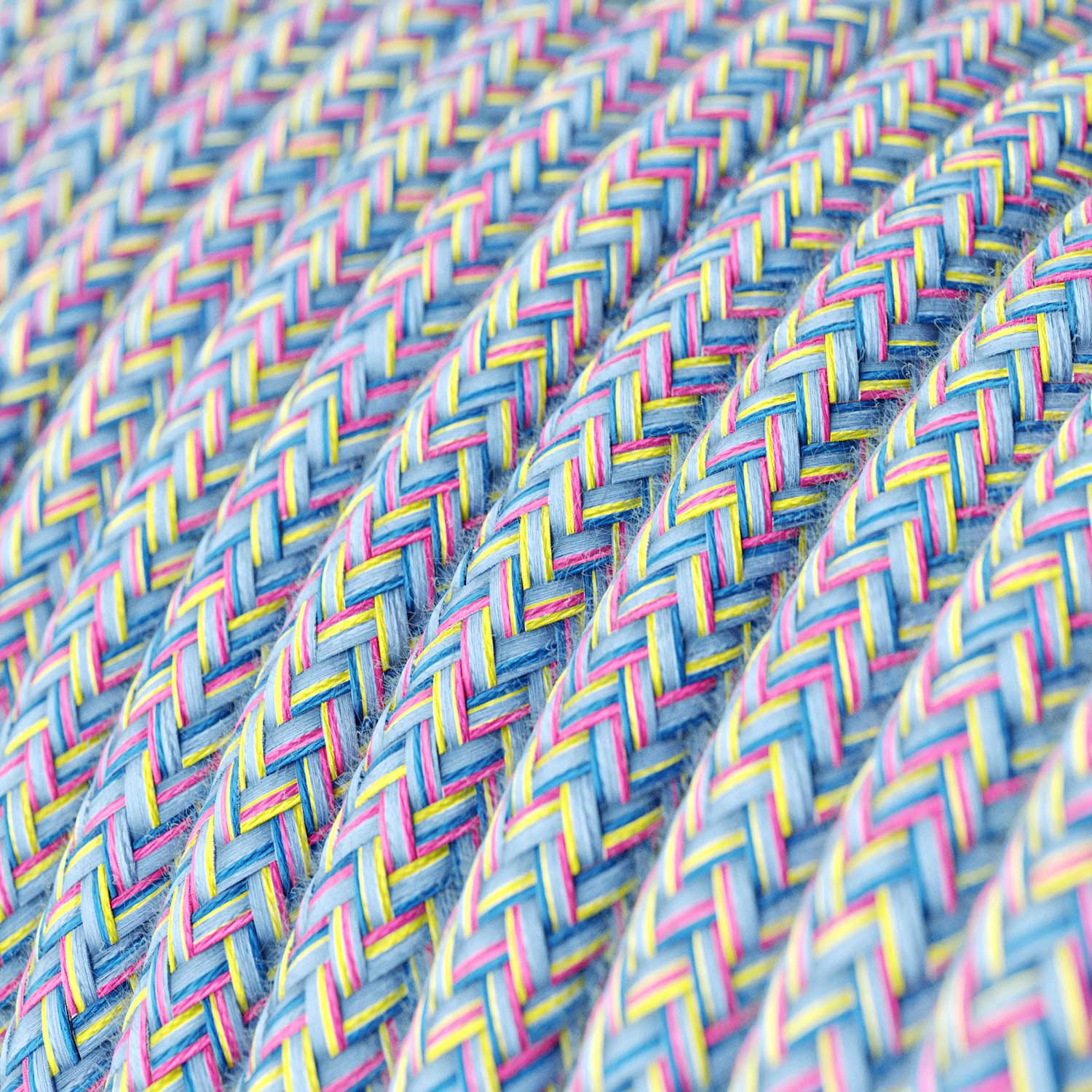 Applique da parete in metallo con spina a due poli - Blu carta da zucchero