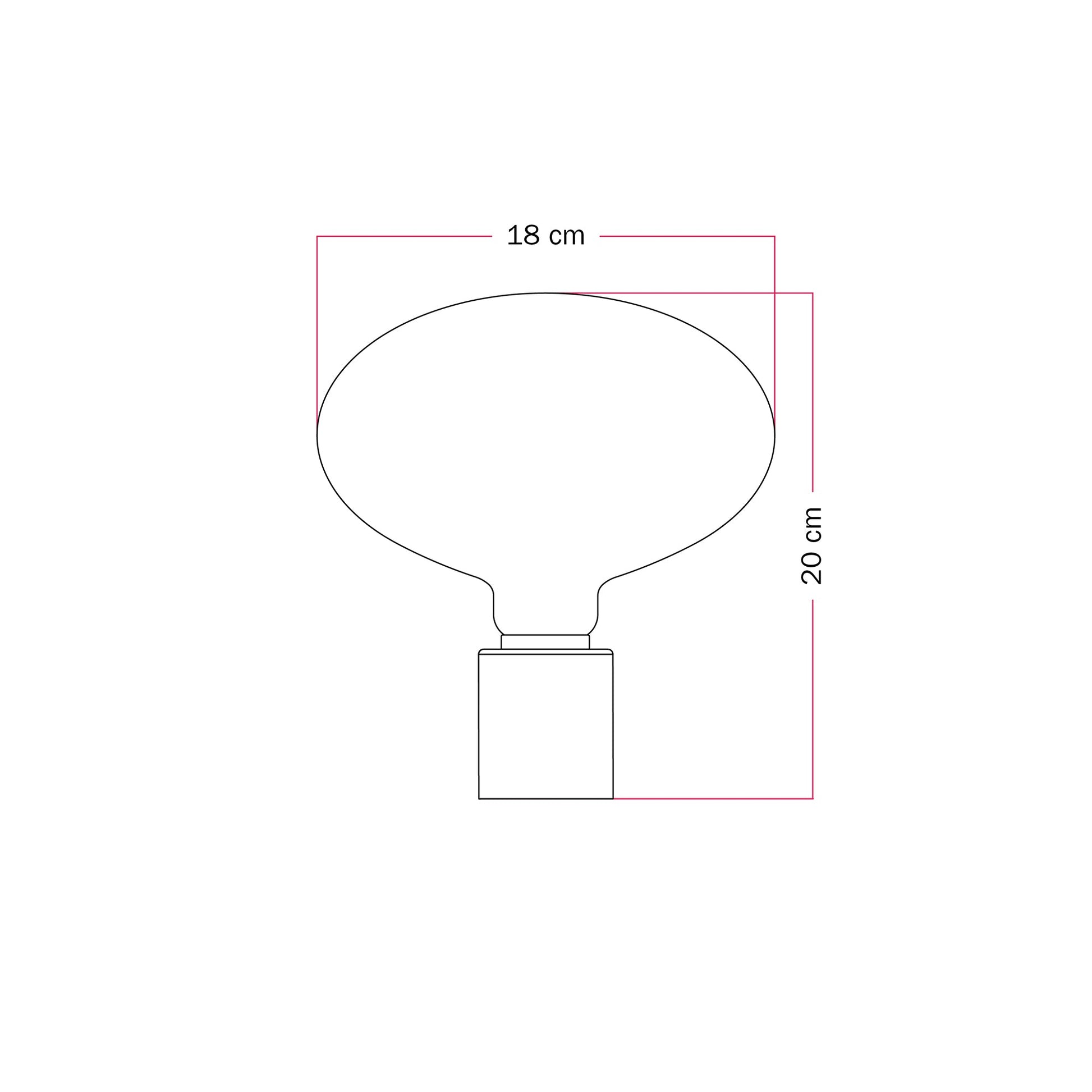Applique in metallo con lampadina LED Ellipse effetto porcellana - Bronzo satinato