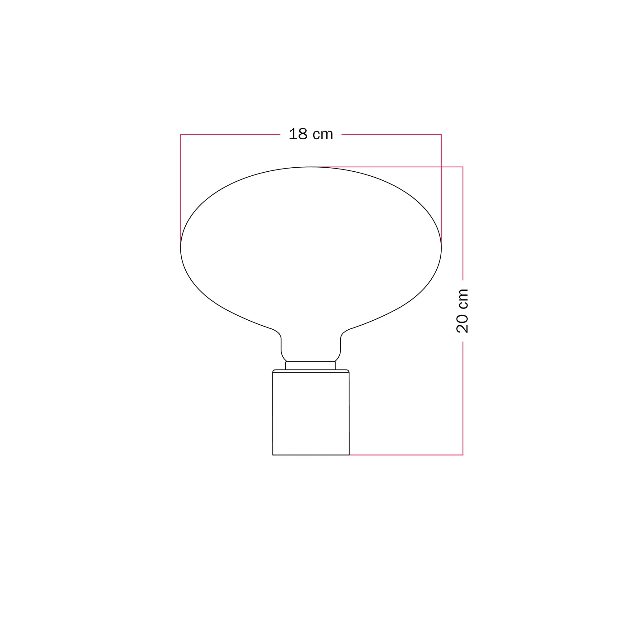 Applique in metallo con lampadina LED Ellipse effetto porcellana - Titanio satinato
