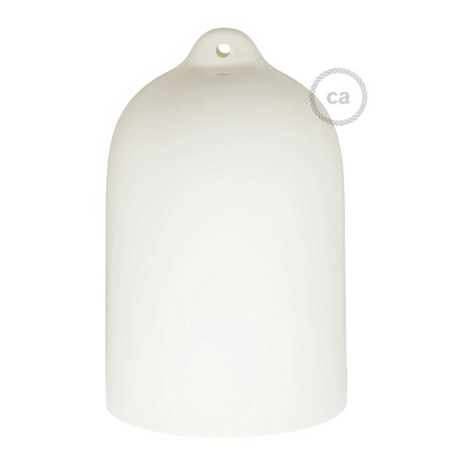 Campana, paralume XL in ceramica per sospensione - Made in Italy - Bianco lucido