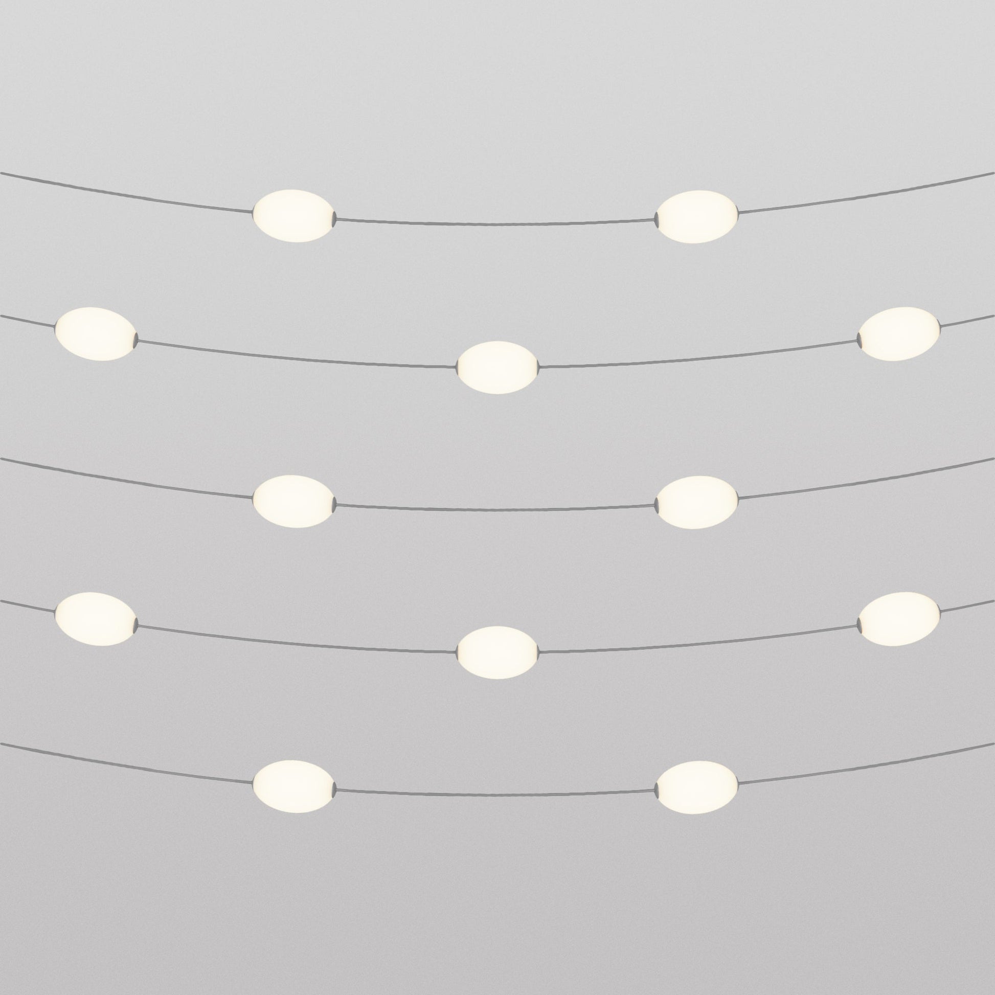 Catena luminosa 12 punti luce da esterno IP67 Grigio - Marina12