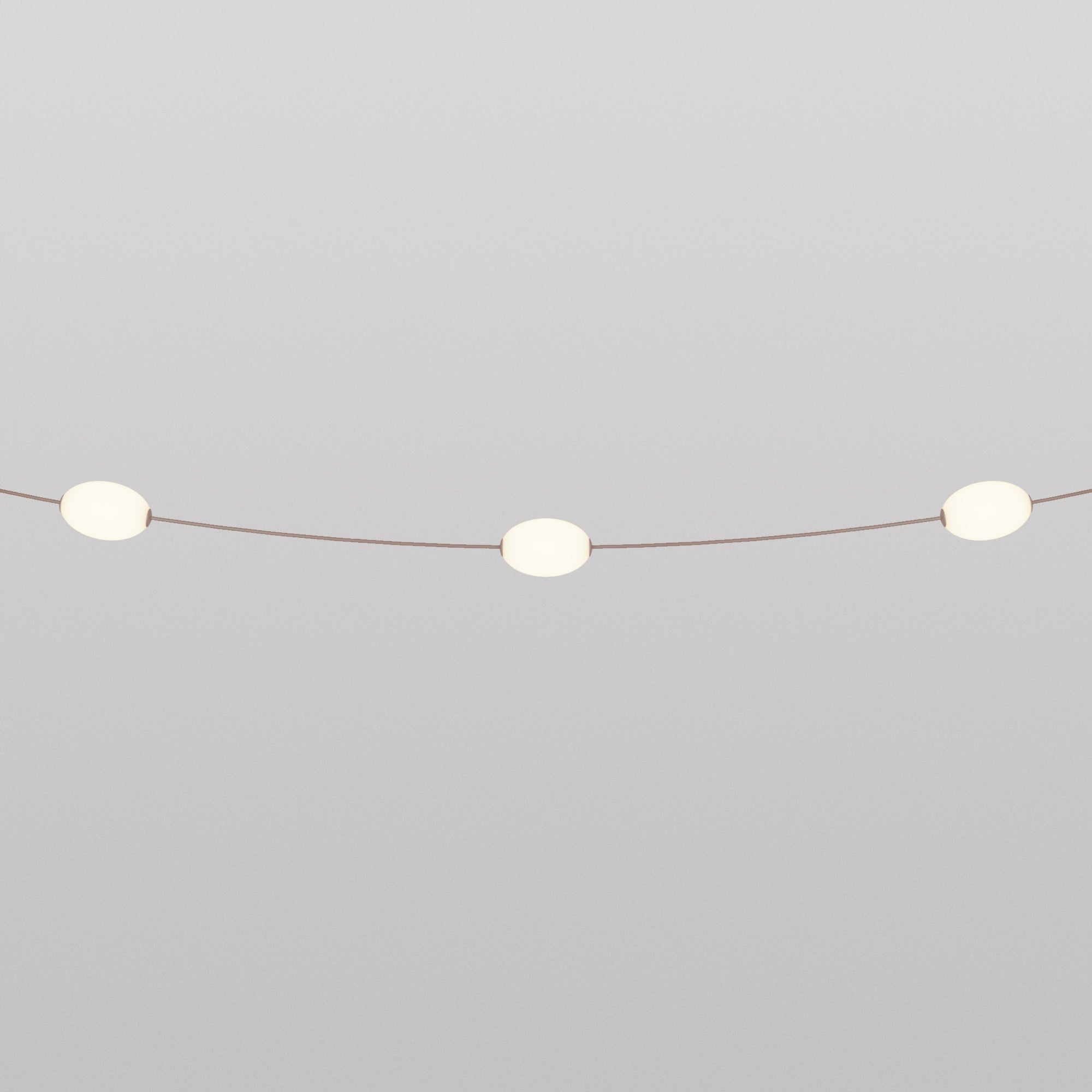 Catena luminosa 3 punti luce da esterno IP67 Desert Brown - Marina3