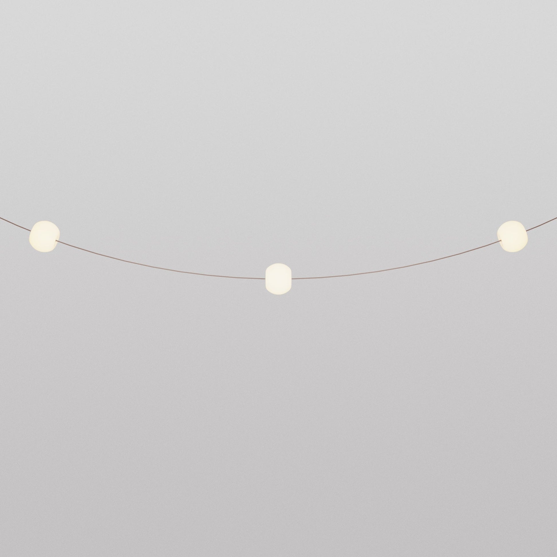 Catena luminosa 3 punti luce da esterno IP67 Desert Brown - Marina3 Cherry 140 cm
