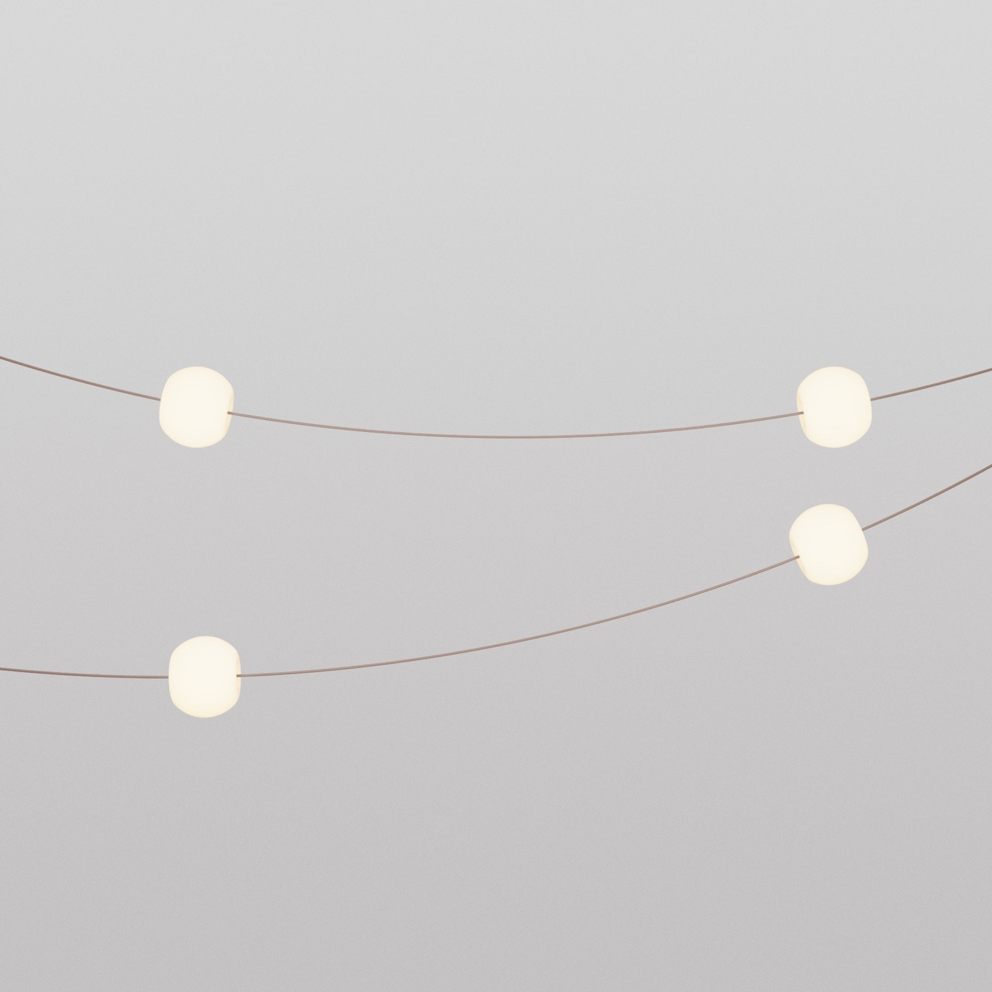 Catena luminosa 4 punti luce da esterno IP67 Desert Brown - Marina4 Cherry 140 cm