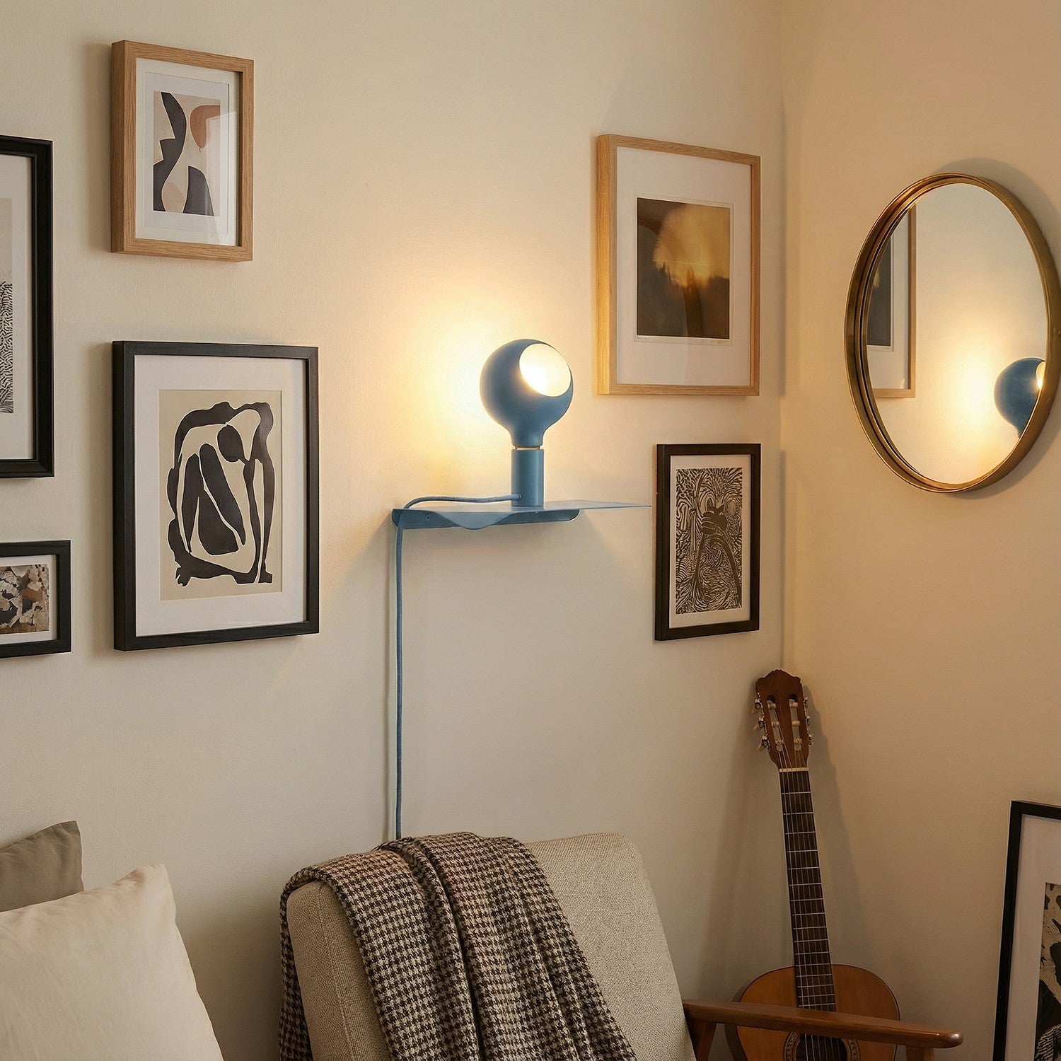 Combo Camo - Lampada con mensola - Blu