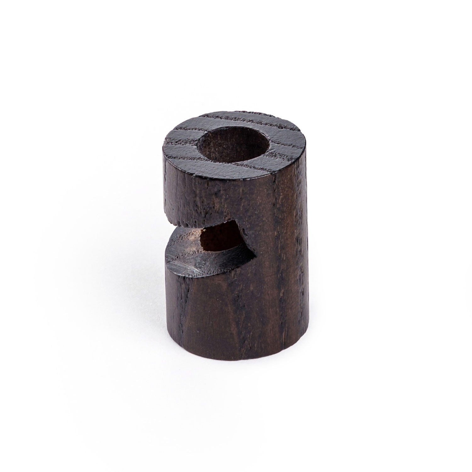 Decentratore, gancio a “V” a soffitto o parete in legno per cavo elettrico tessile - Effetto Wengé