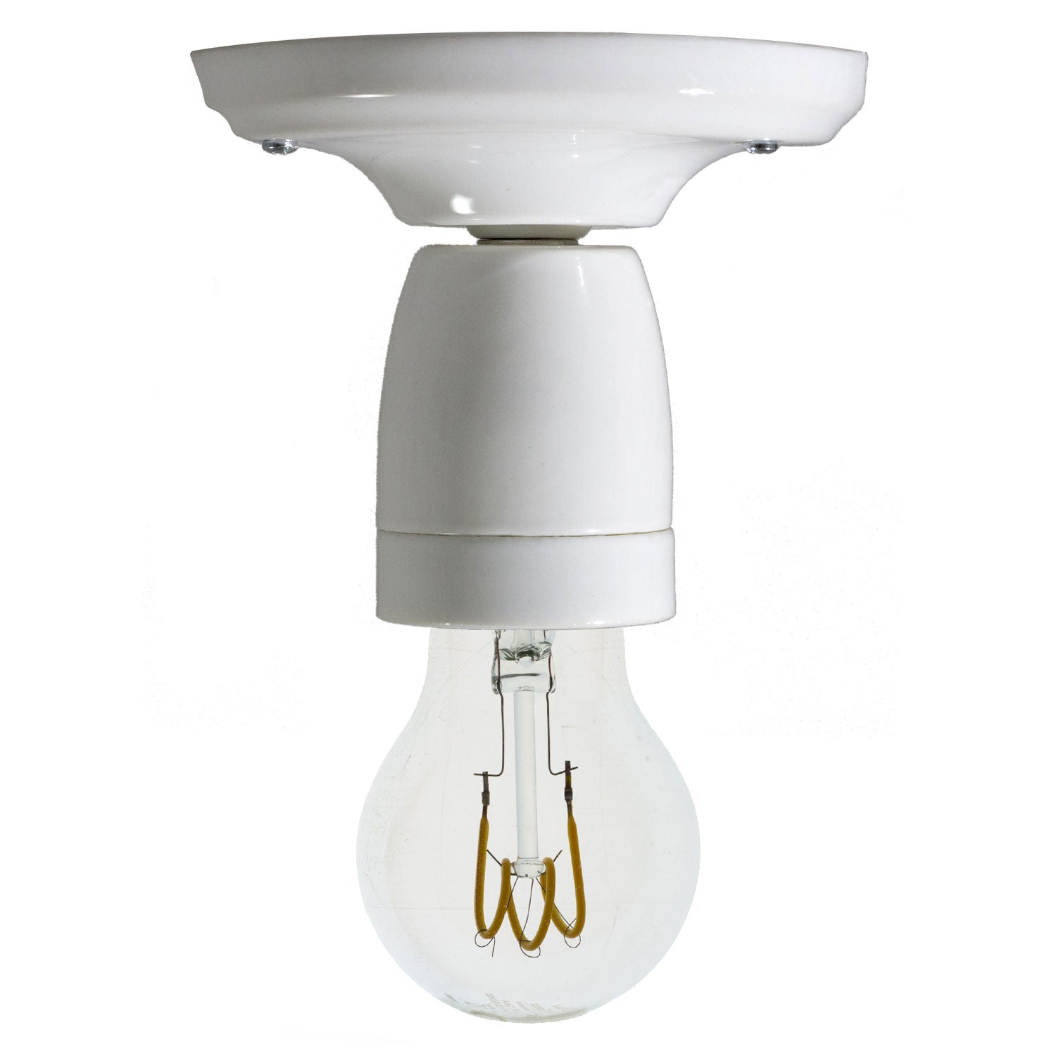 Fermaluce Color, il punto luce colorato in porcellana da parete o soffitto - Bianco