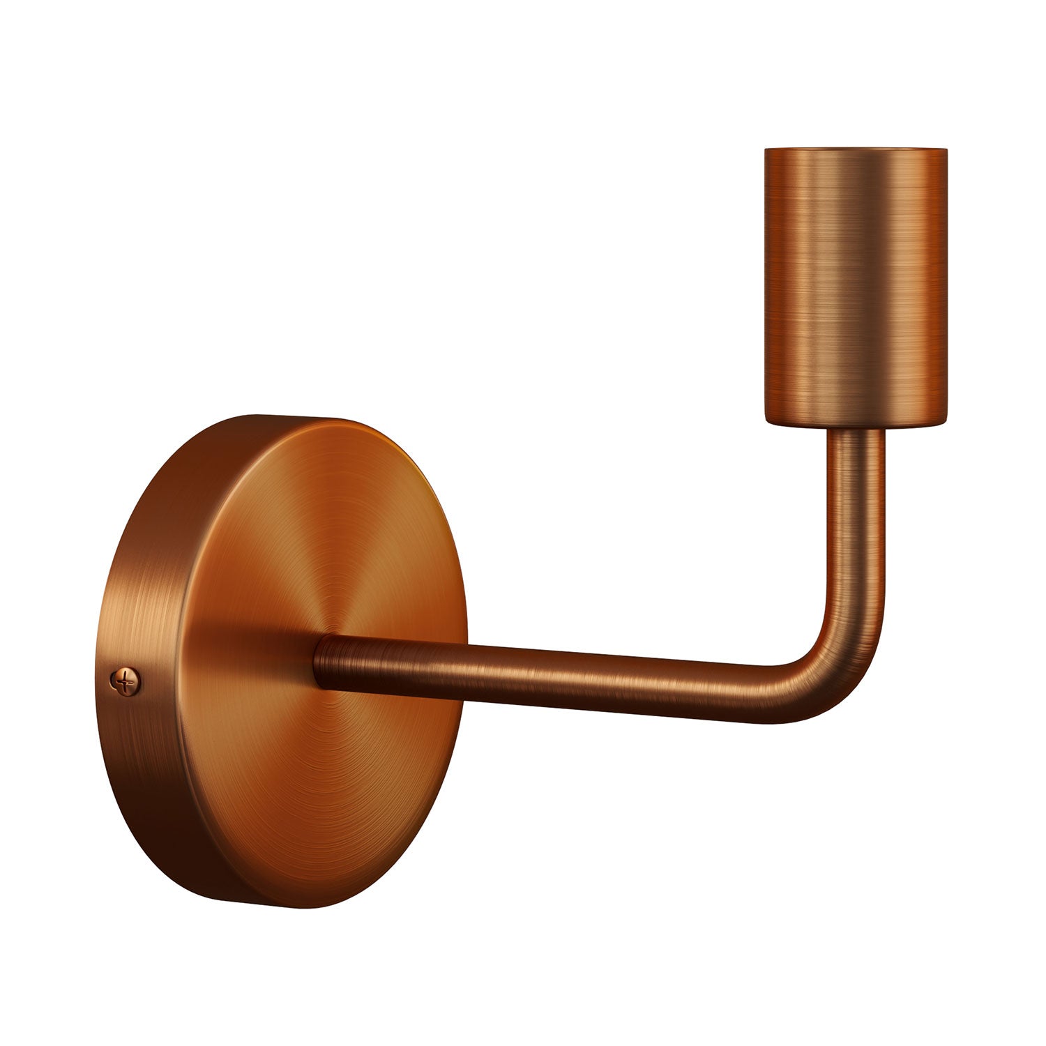 Fermaluce Metal, lampada a muro in metallo con estensione curva - Rame satinato