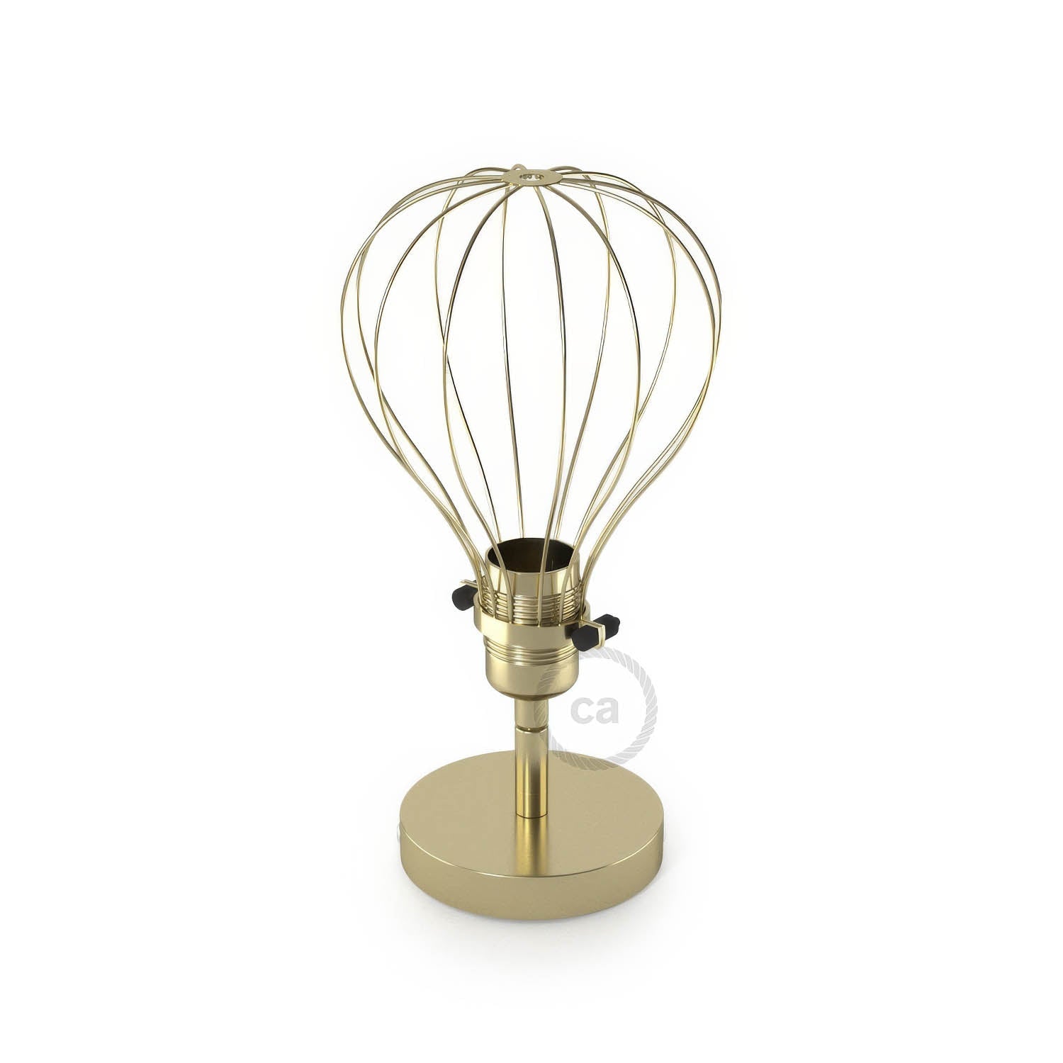 Fermaluce Metallo 90° con paralume Drop, lampada filomuro orientabile in metallo - Ottone