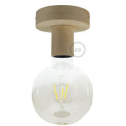 Fermaluce Wood S, punto luce a parete o soffitto in legno - Neutro