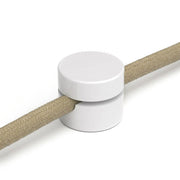 Fissaggio a parete passacavo universale per cavo tessile a larga sezione 3x1 e 3x1,5 e per sistema EIVA - Bianco