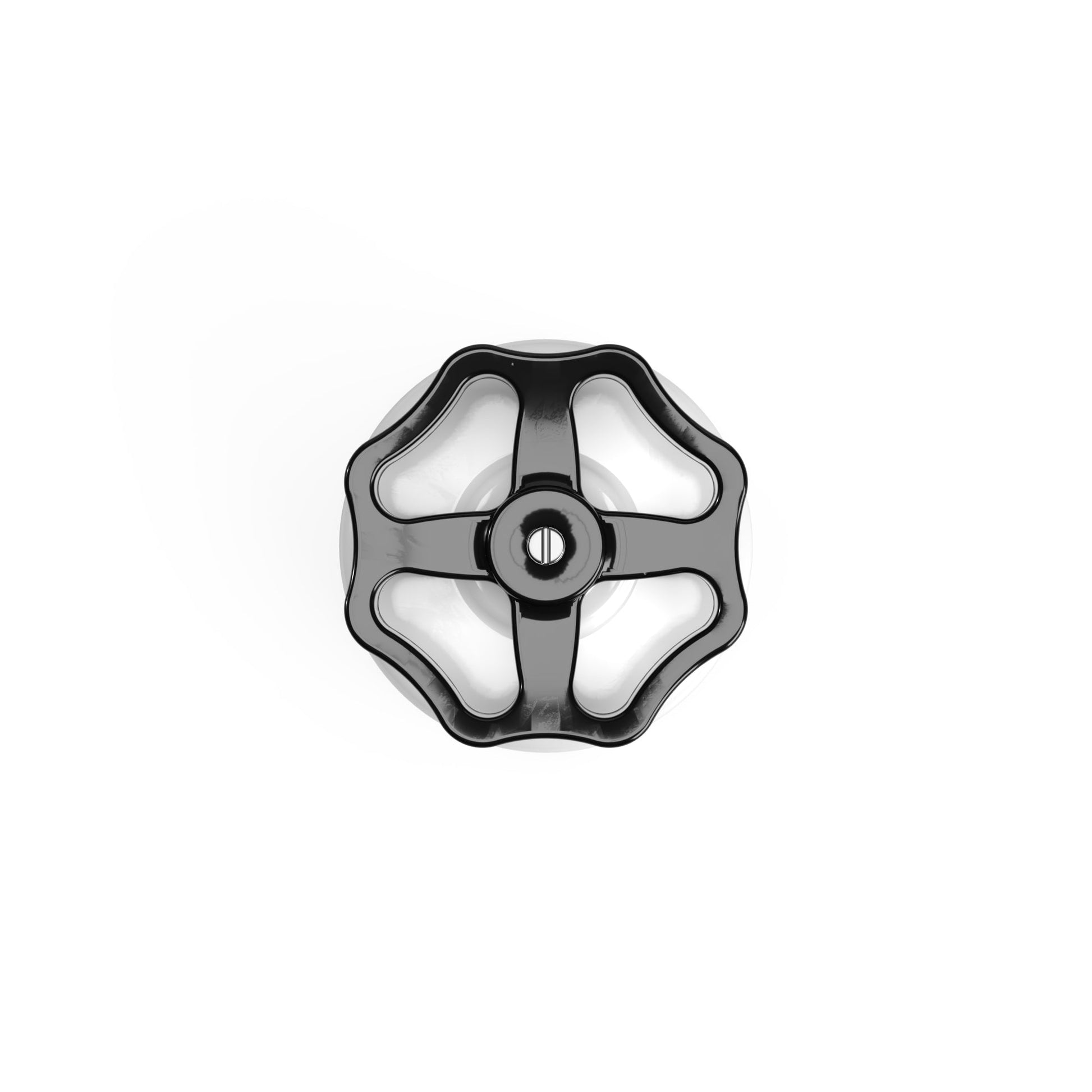 Interruttore/Deviatore in porcellana bianco con manopola Nero