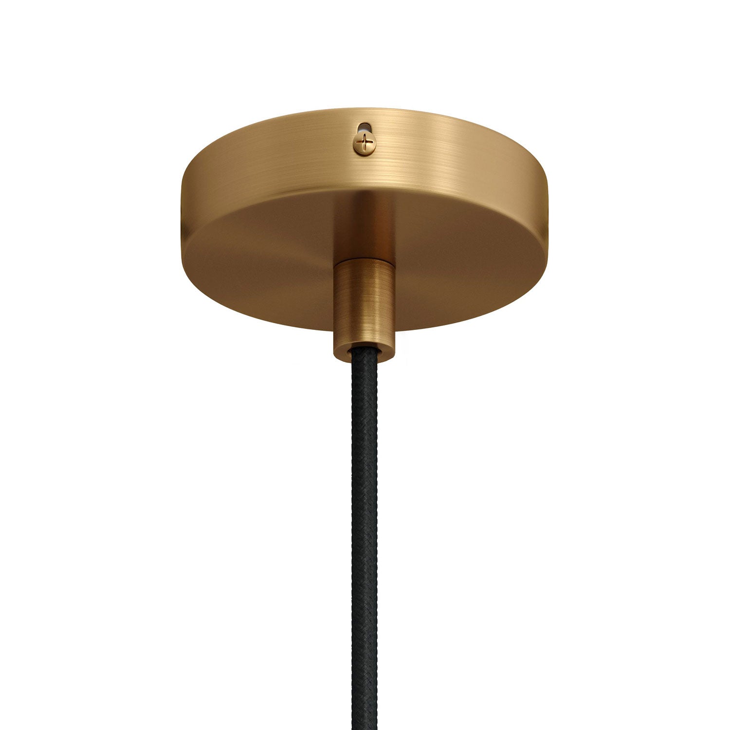 Kit Mini Rosone cilindrico in metallo a 1 foro centrale - Bronzo satinato Cilindrico