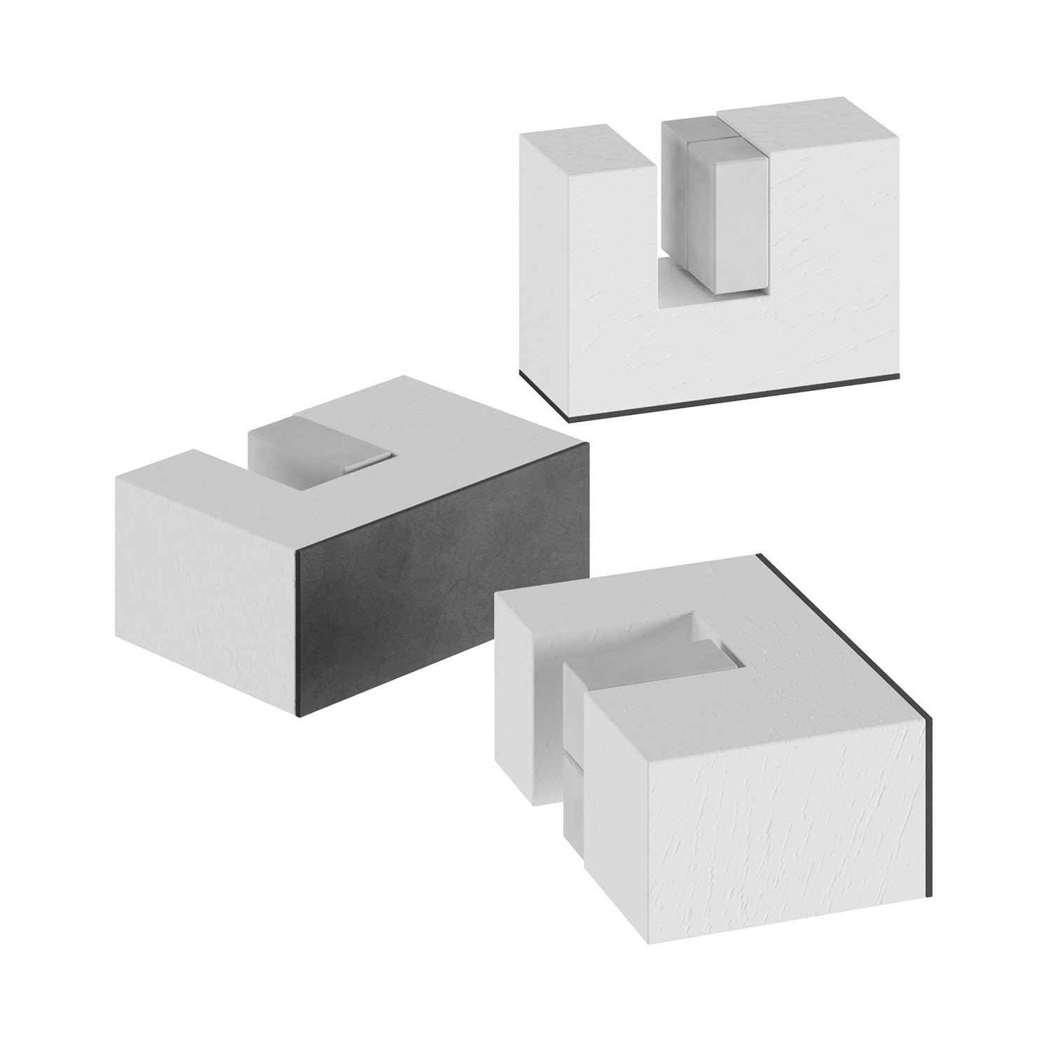 Kit piedini in legno, supporto per lampada da tavolo - Bianco