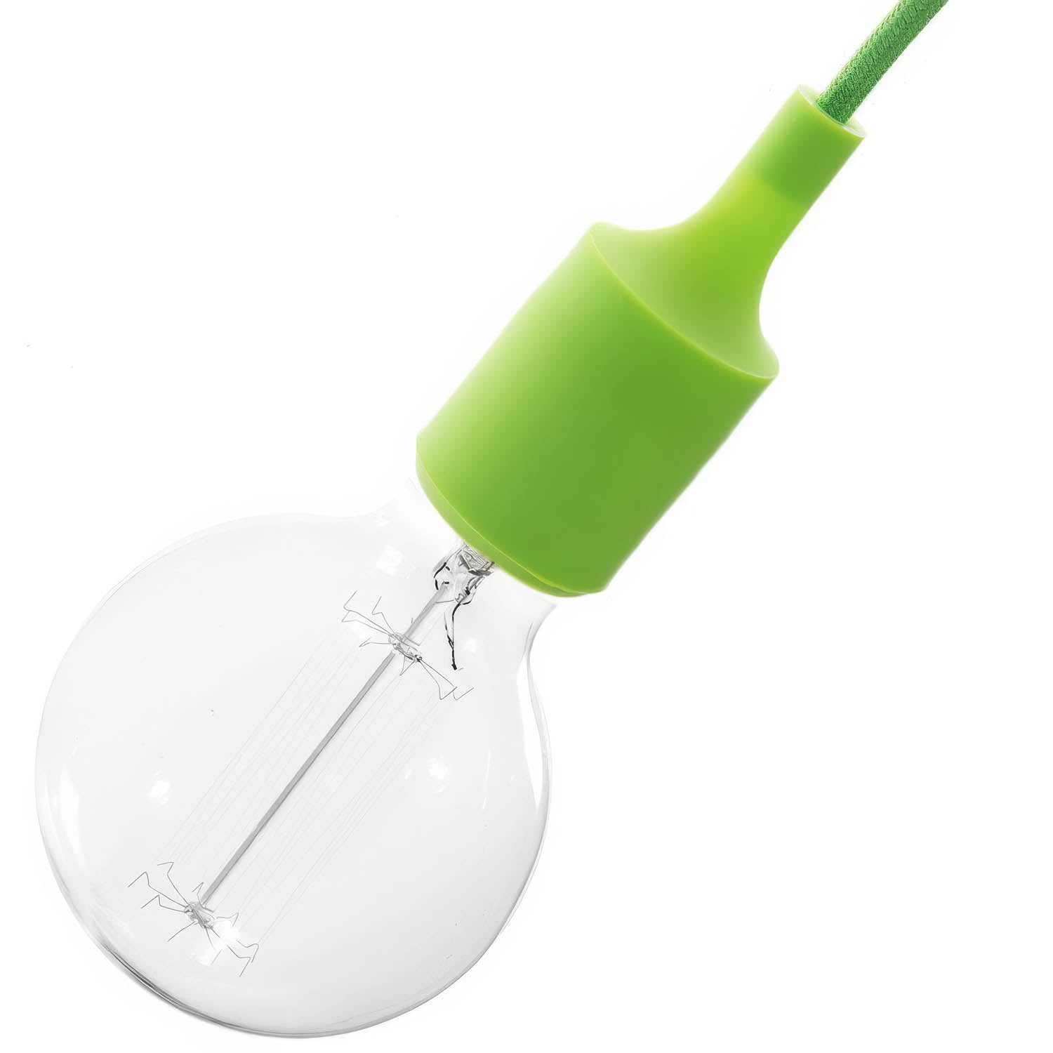 Kit portalampada E27 in silicone - Lime