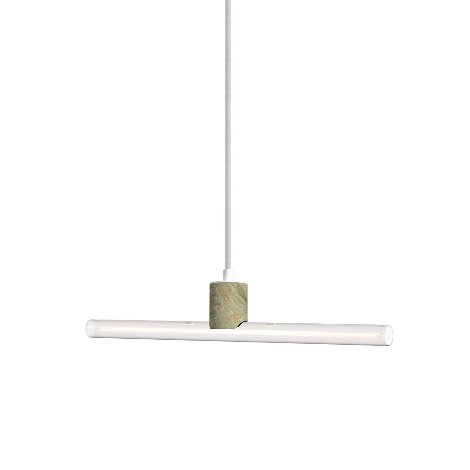 Kit portalampada esse14 per lampade a sospensione con attacco S14d - Effetto Green marble