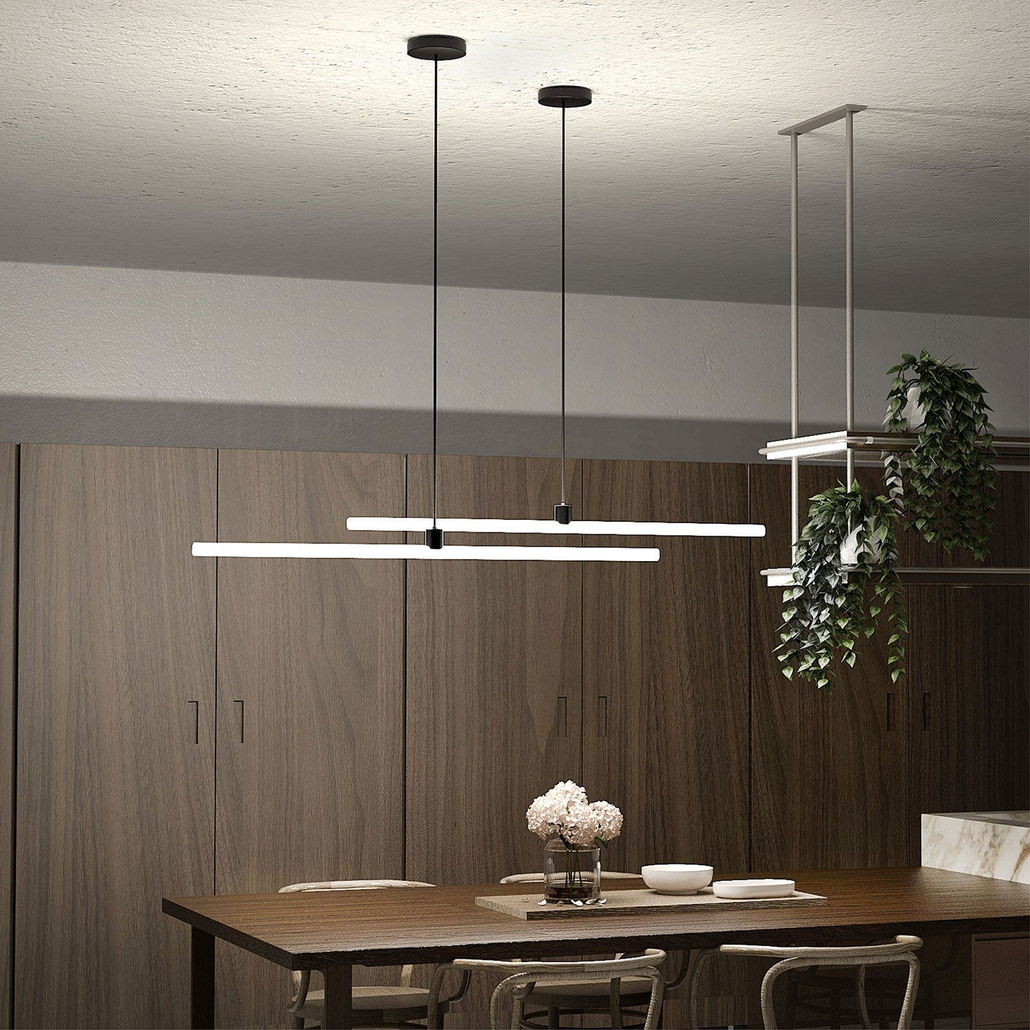 Kit portalampada esse14 per lampade a sospensione con attacco S14d - Effetto Wengé