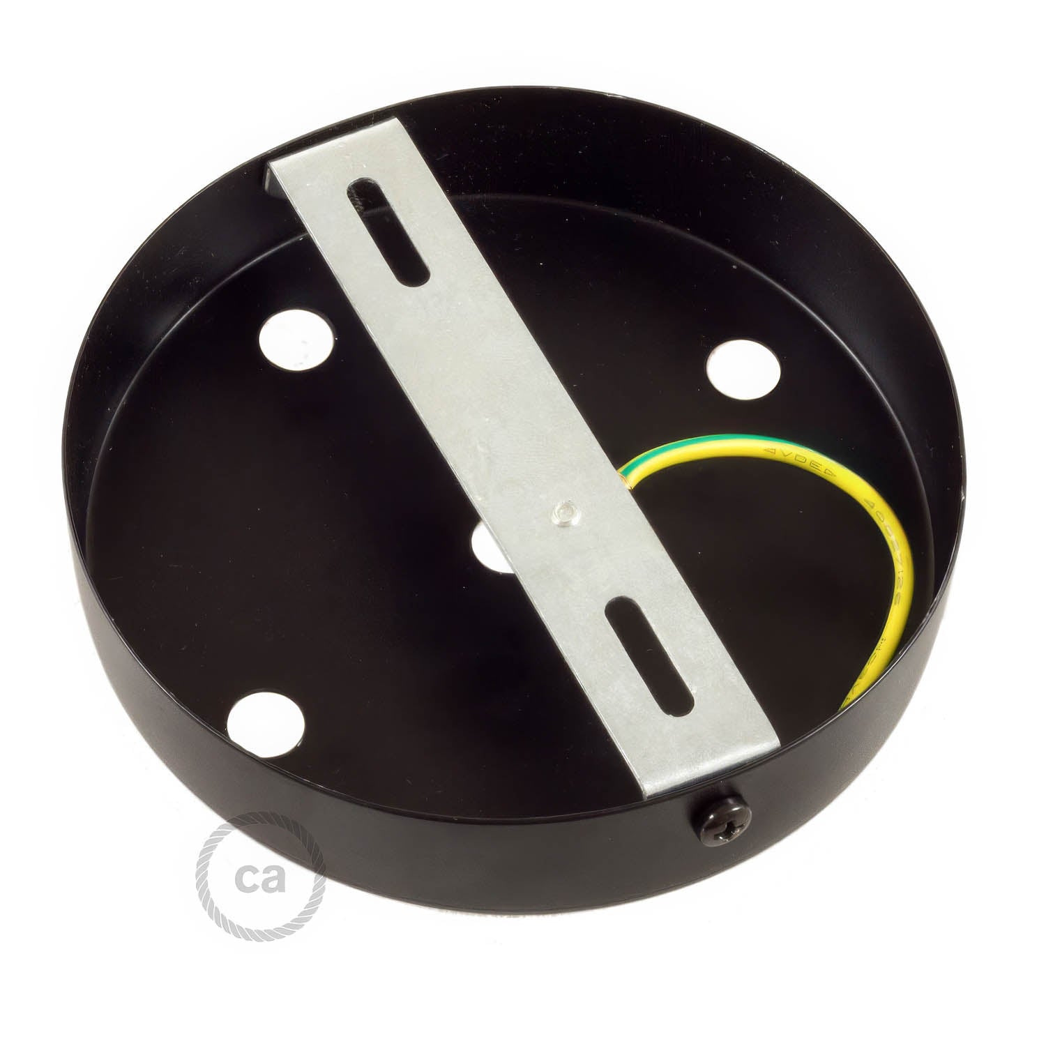 Kit rosone cilindrico in metallo a 5 fori - Nero Cilindrico