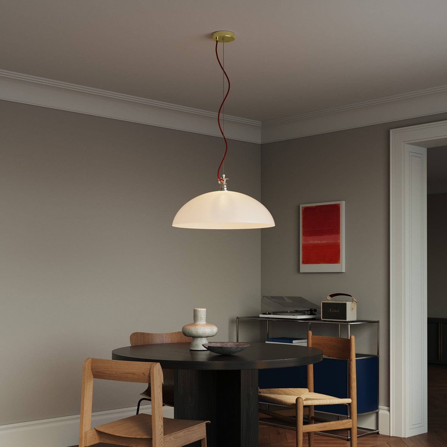 Kit rosone cilindrico in metallo Ø 120 mm a 2 fori centrali e decentrati - Ottone