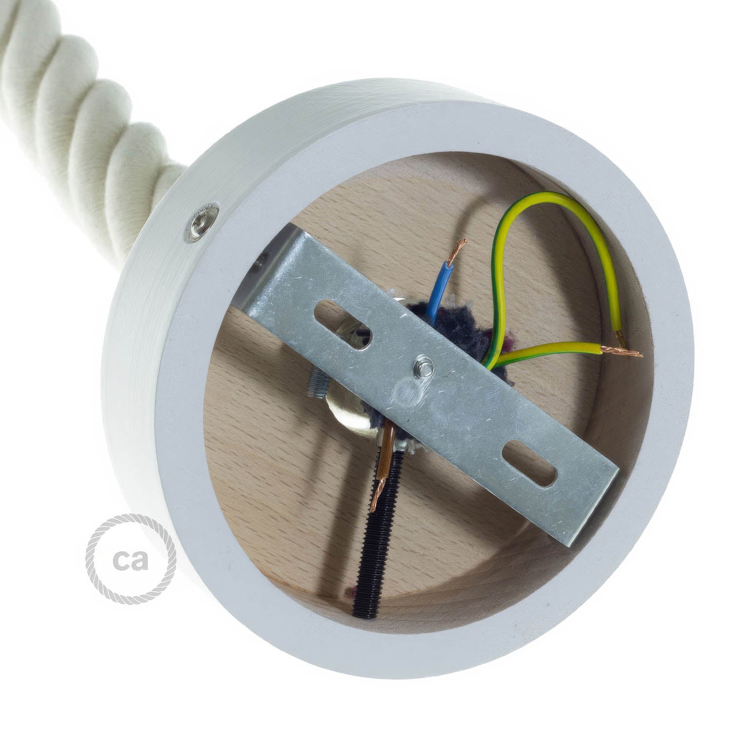 Kit rosone in legno per cordone 3XL - Bianco