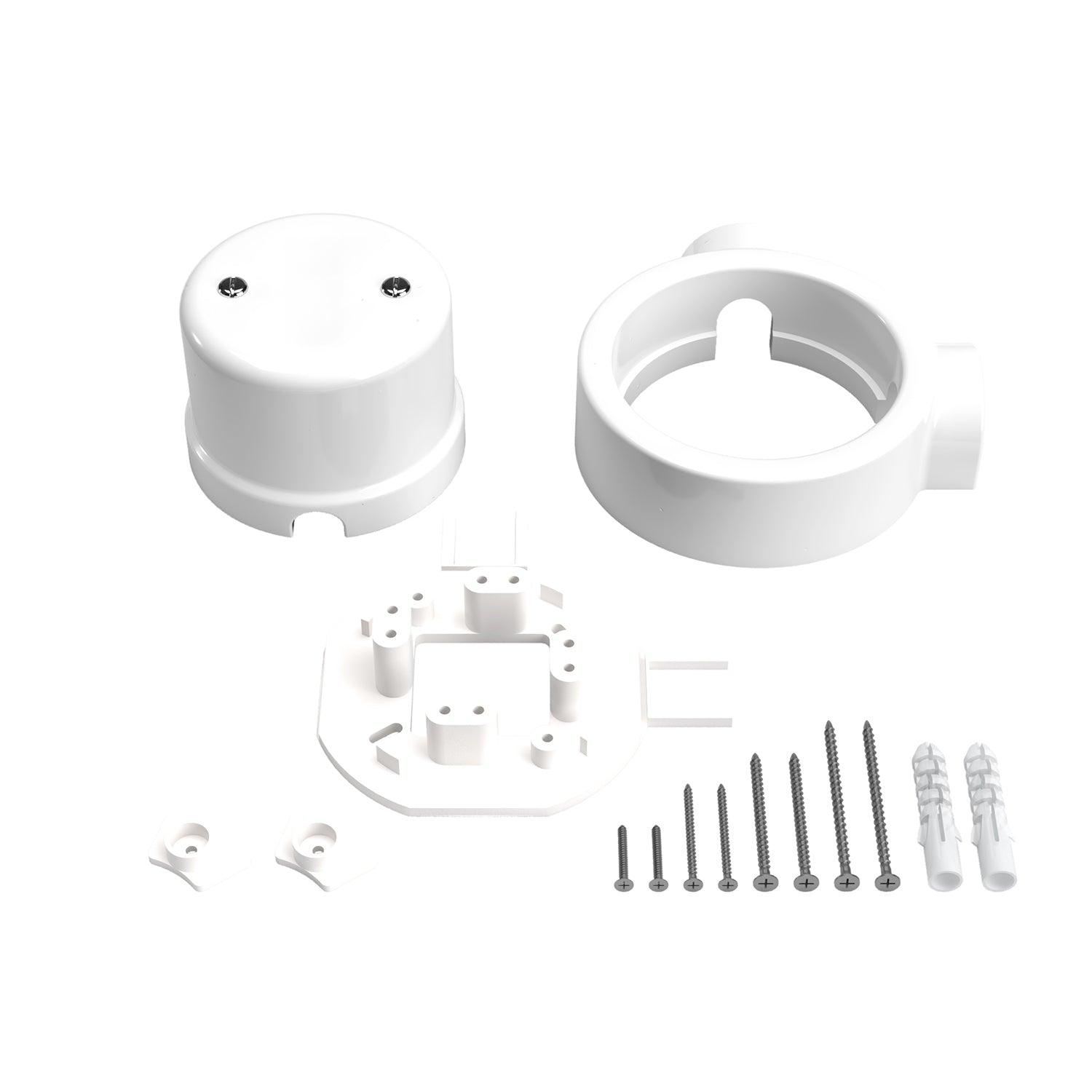 Kit scatola di derivazione e base per Creative-Tubes in porcellana - Bianco 2