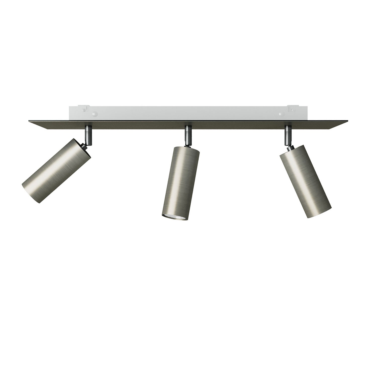 Lampada a 3 faretti con paralume Tub-E14 e Rose-One XXL rettangolare - Titanio satinato