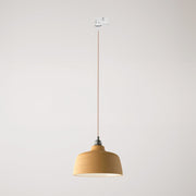 Lampada a sospensione con paralume Coppa e adattatore per binario - Terracotta striato