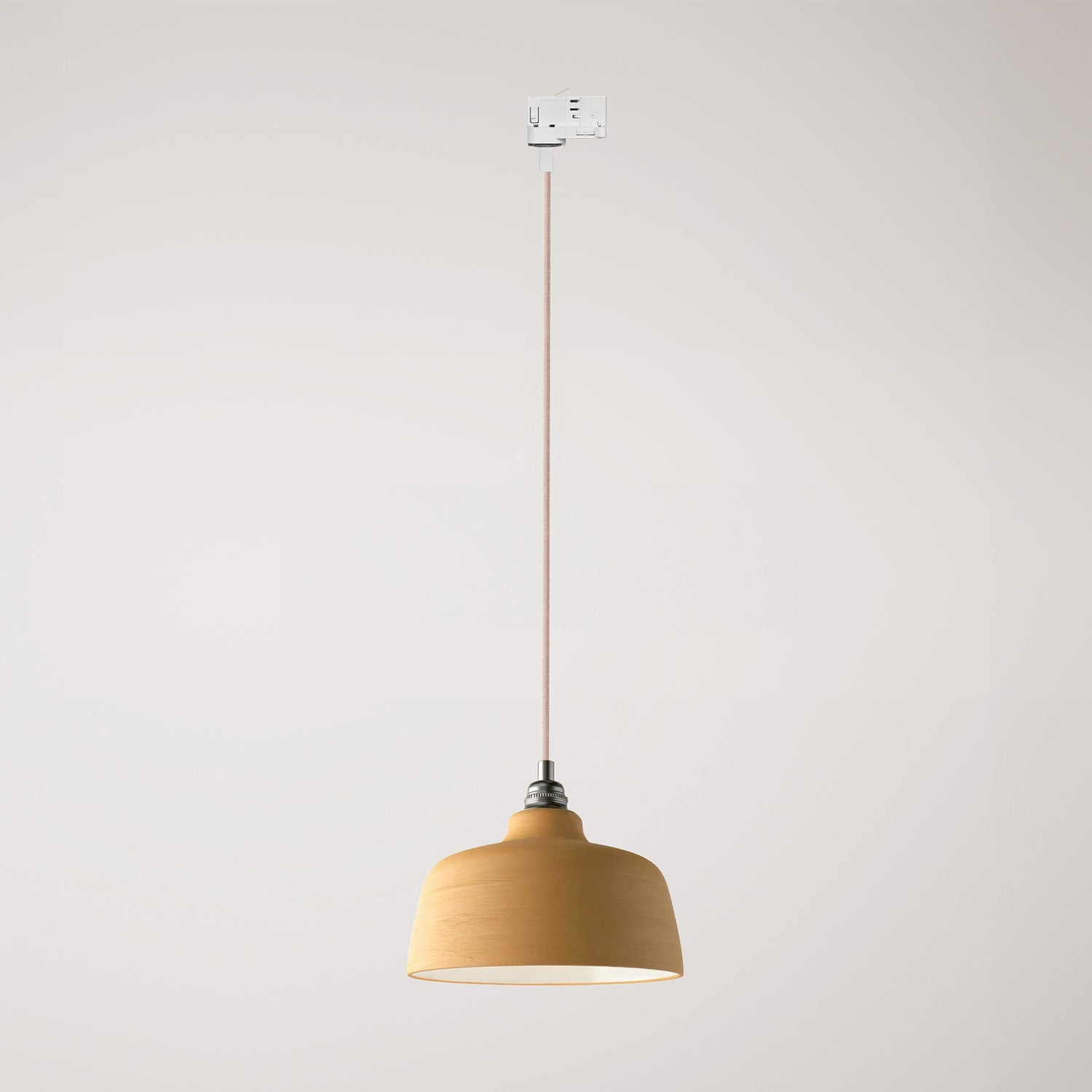 Lampada a sospensione con paralume Coppa e adattatore per binario - Terracotta striato