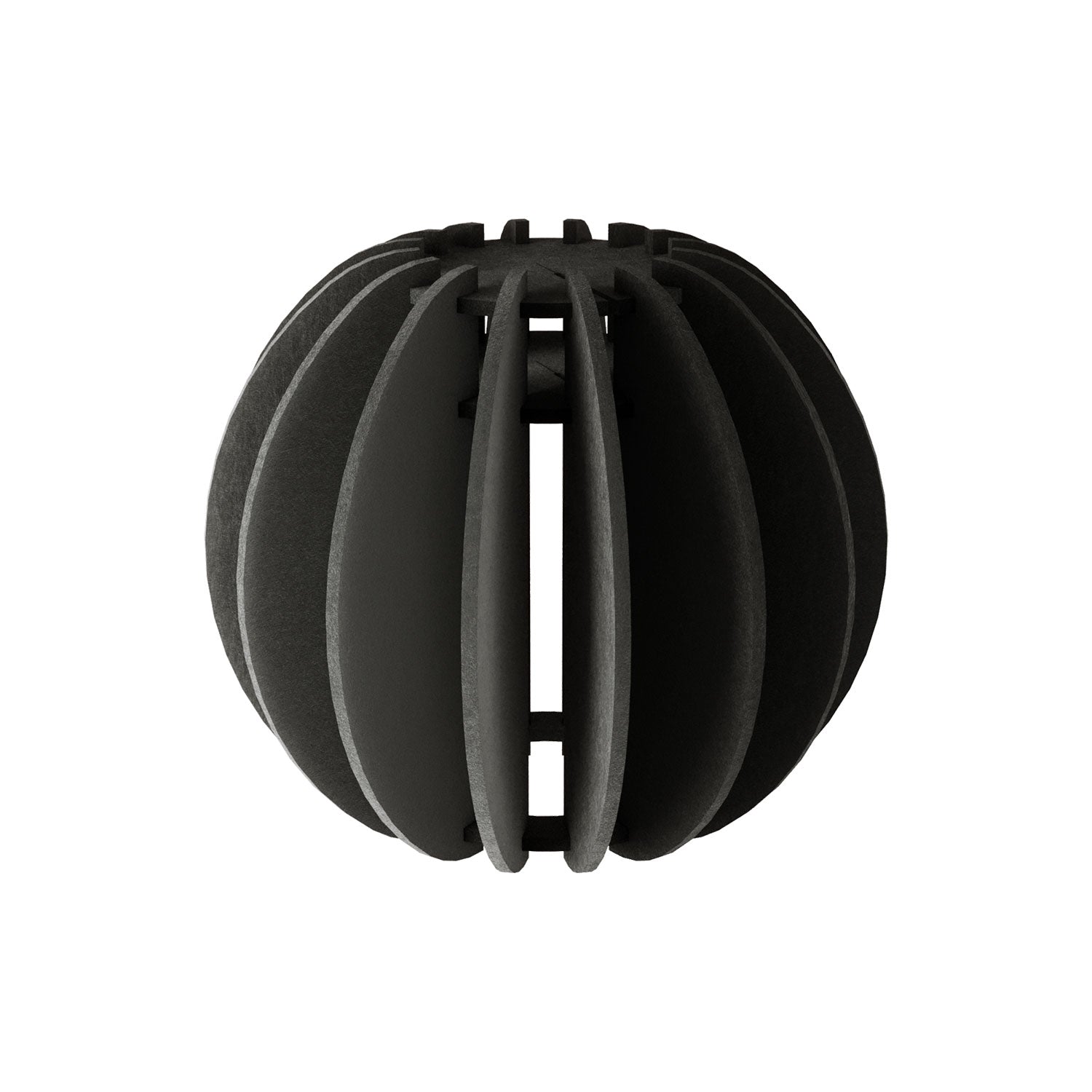 Lampada a sospensione con paralume ellittico LAMPSHHADE in materiale fonoassorbente - Nero melange