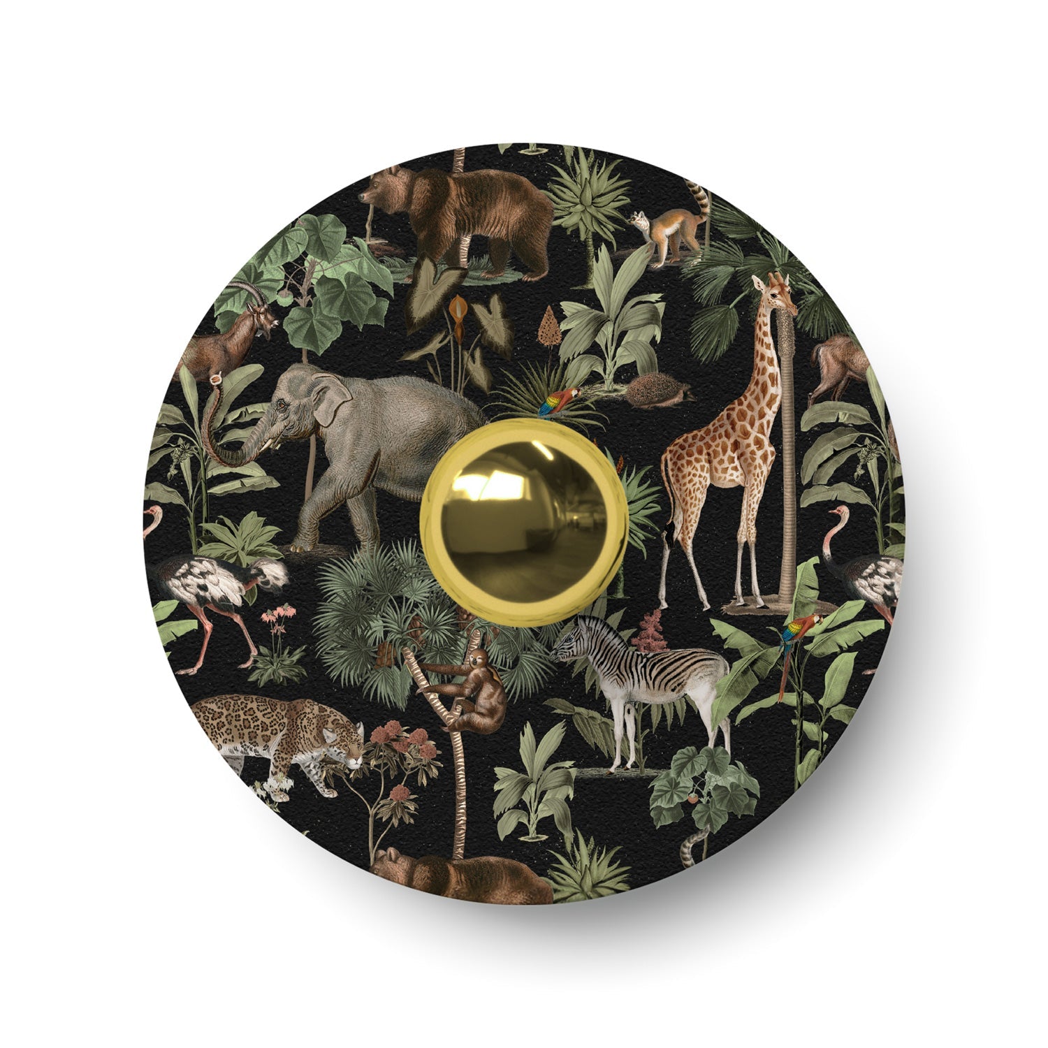 Lampada da parete o soffitto con paralume con animali della giungla 'Wildlife Whispers' Animali Giungla - Waterproof IP44