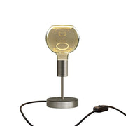 Lampada da tavolo Alzaluce Globo Ghost in metallo - Titanio satinato Interruttore