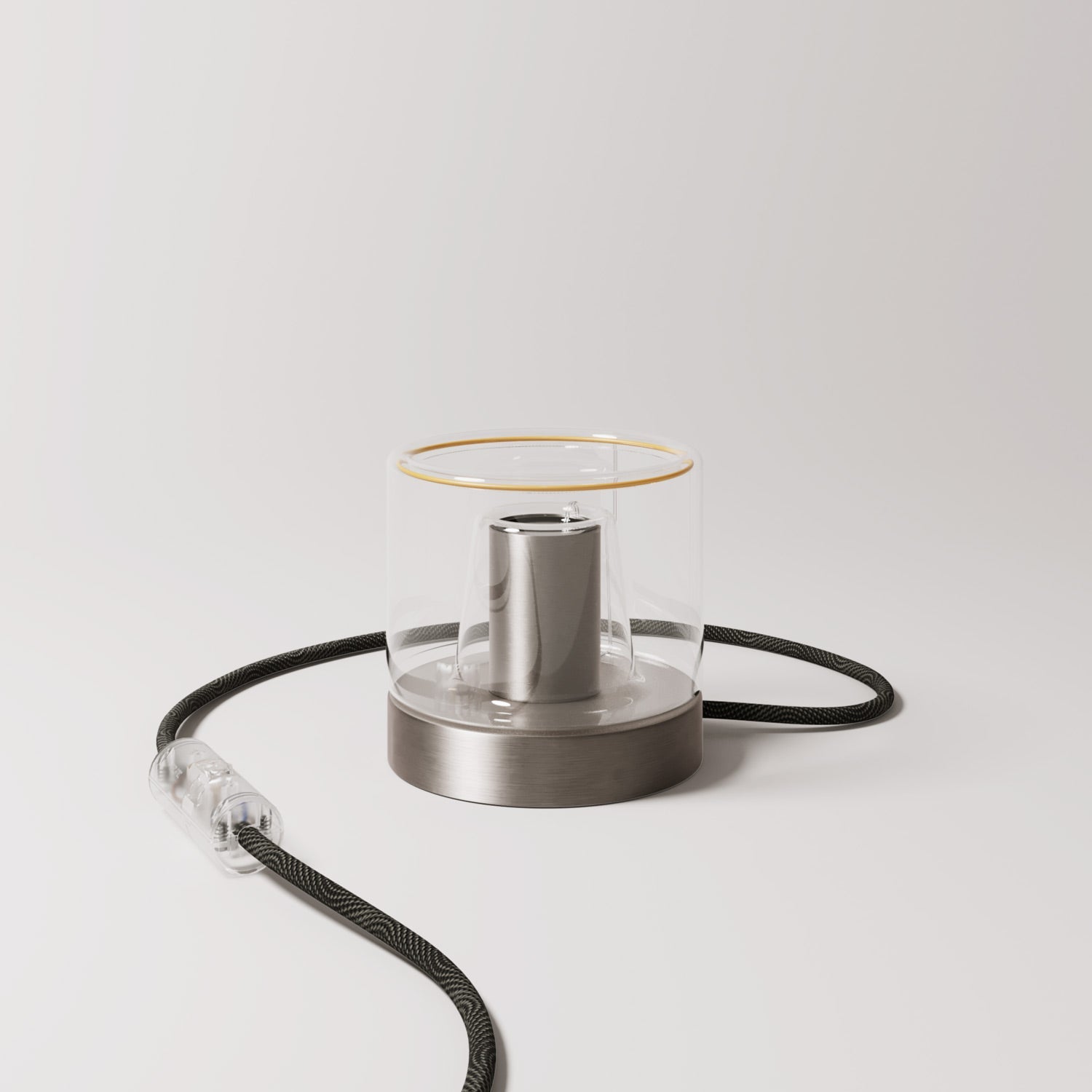 Lampada da tavolo Posaluce Ghost - Titanio satinato