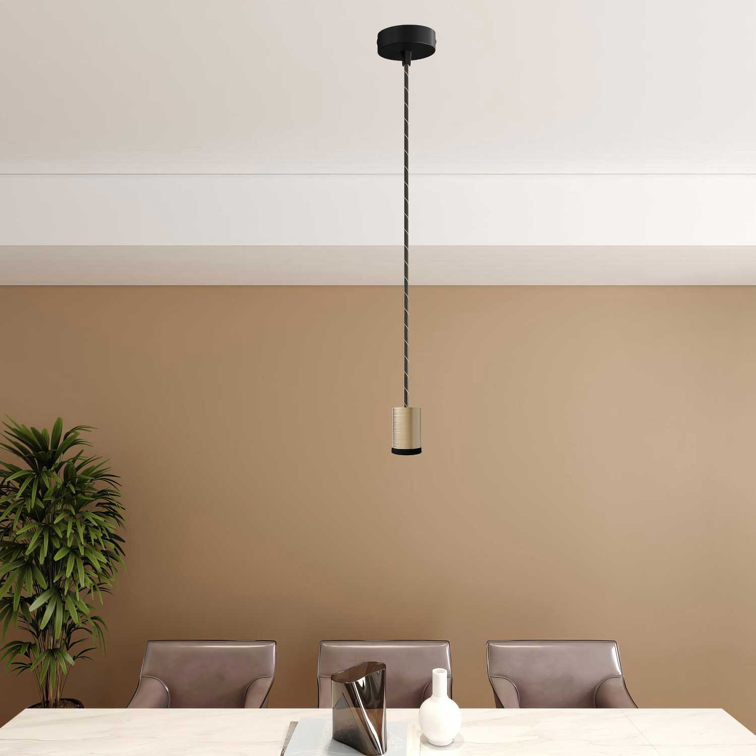 Lampada faretto a sospensione singola Mini Spotlight GU1d0 - Bronzo satinato