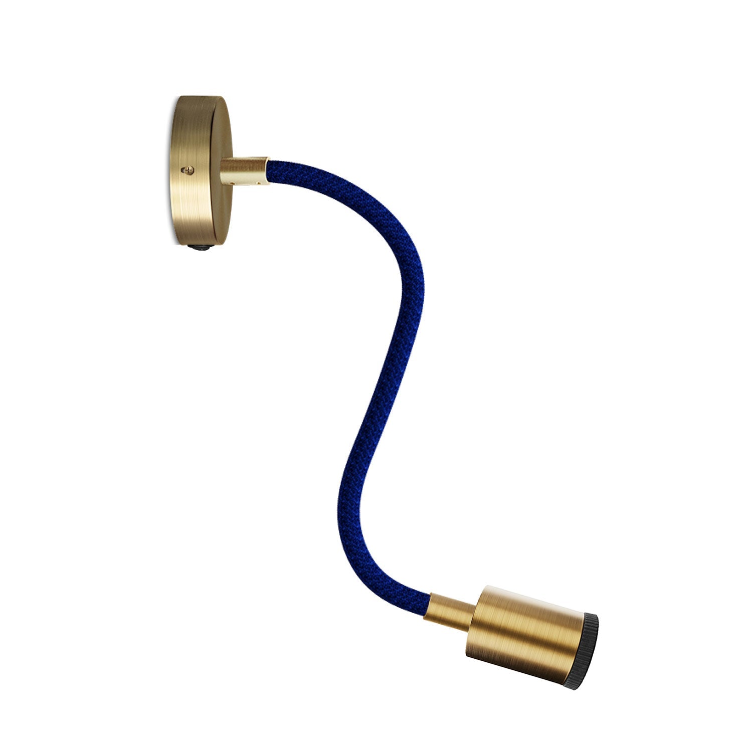 Lampada Fermaluce Flex 30 con mini rosone con interruttore e mini faretto GU1d0 - Bronzo satinato