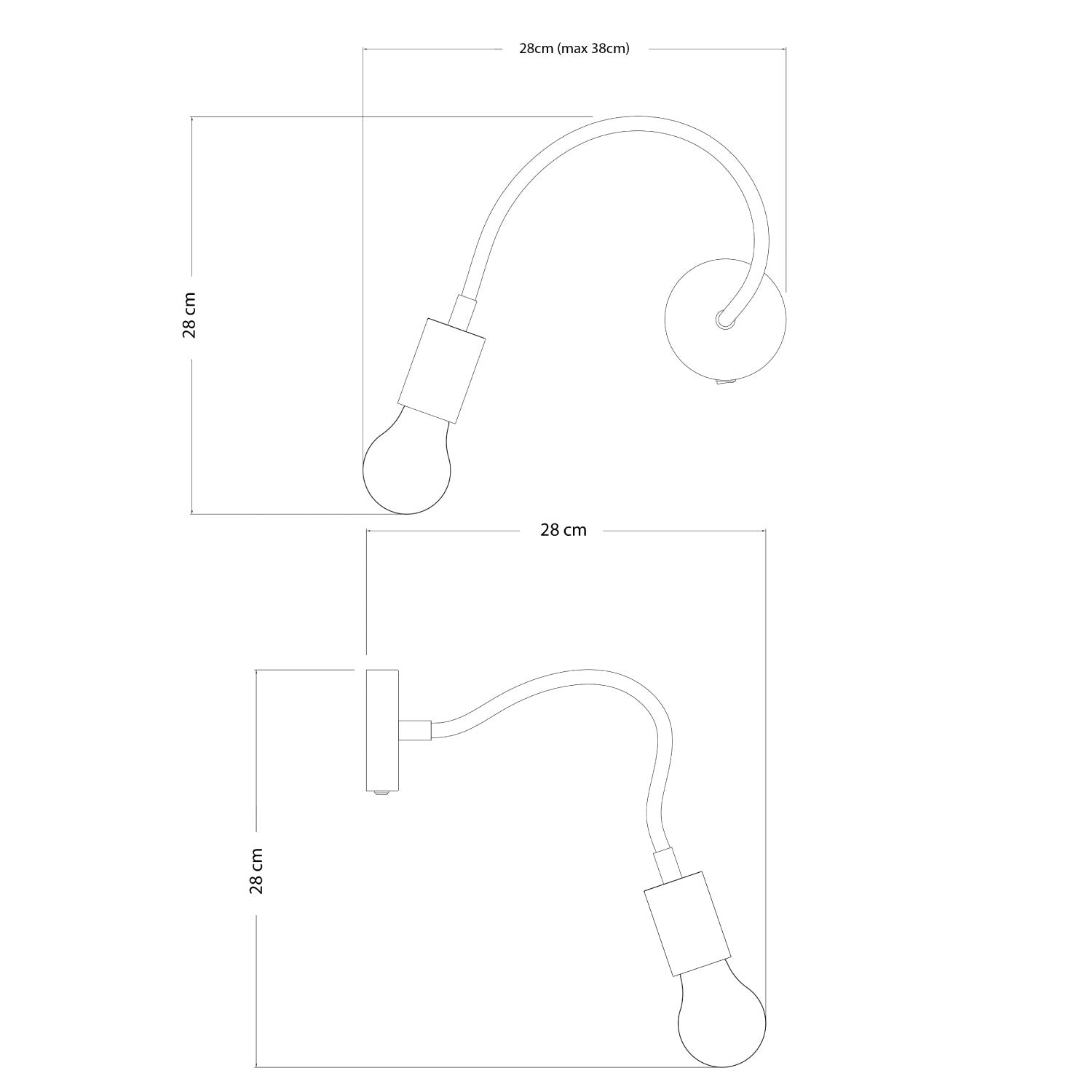 Lampada Fermaluce Flex 30 Pastel con mini rosone con interruttore e mini faretto GU1d0 - Blu carta da zucchero