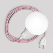 Lampada portatile Snake con interruttore sul portalampada, spina, paralume infrangibile Unbreak-a-Ball e cavo RZ08