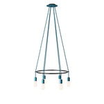 Lampadario Cage a 6 cadute Edison ST64 - Petrolio