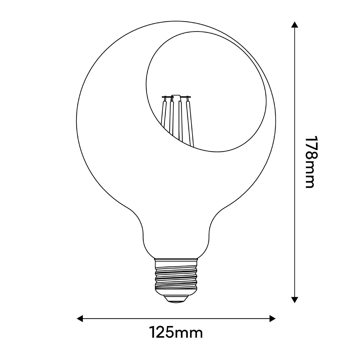 Lampadina LED Camo G125 4,8W 806Lm E27 2700K Dimmerabile - Verde
