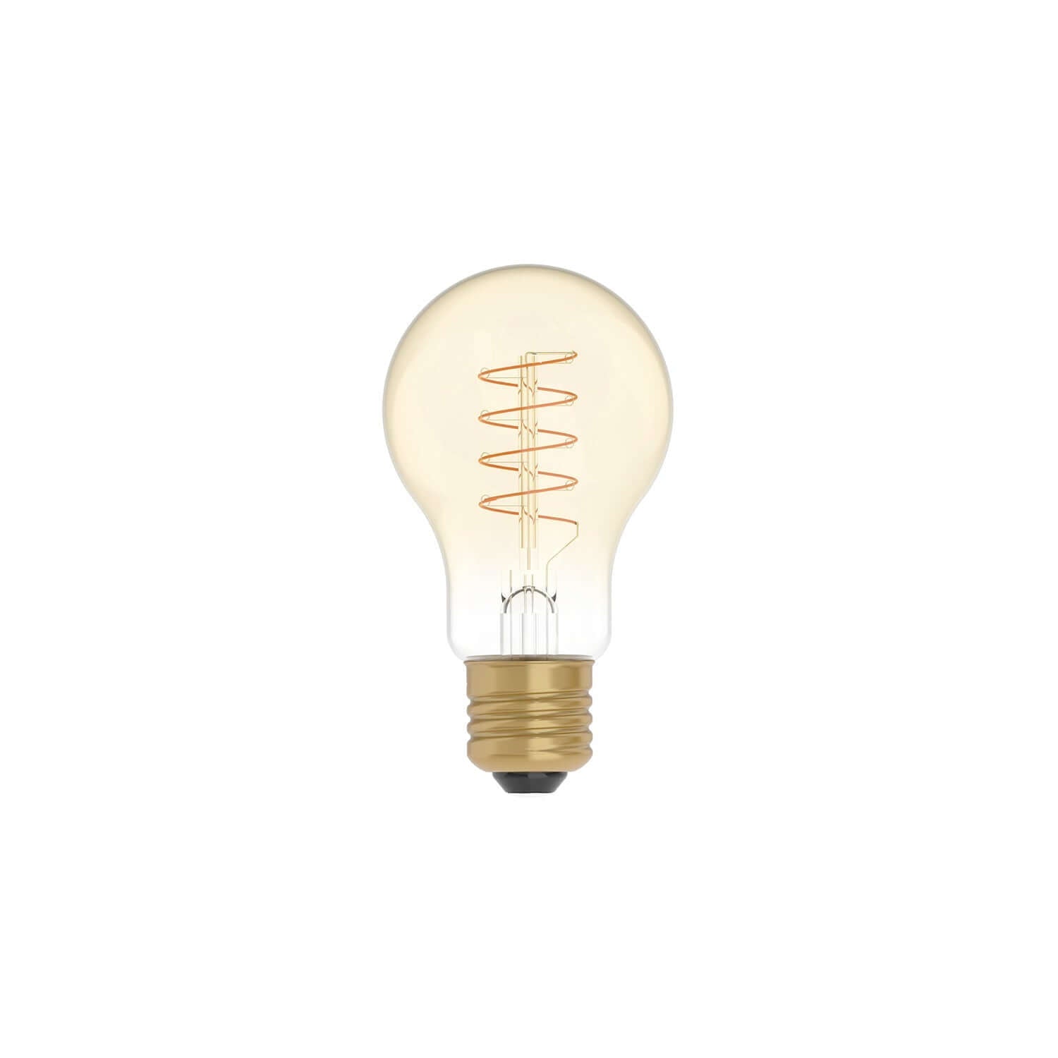 Lampadina LED Dorata Carbon Line filamento a spirale Goccia A60 4W 250Lm E27 1800K Dimmerabile - C03