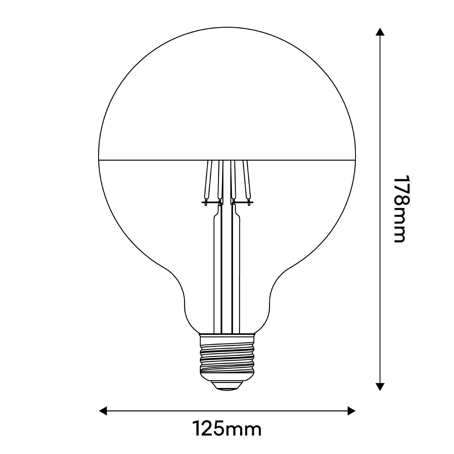 Lampadina LED Maria G125 4,8W 806Lm E27 2700K Dimmerabile - Blu