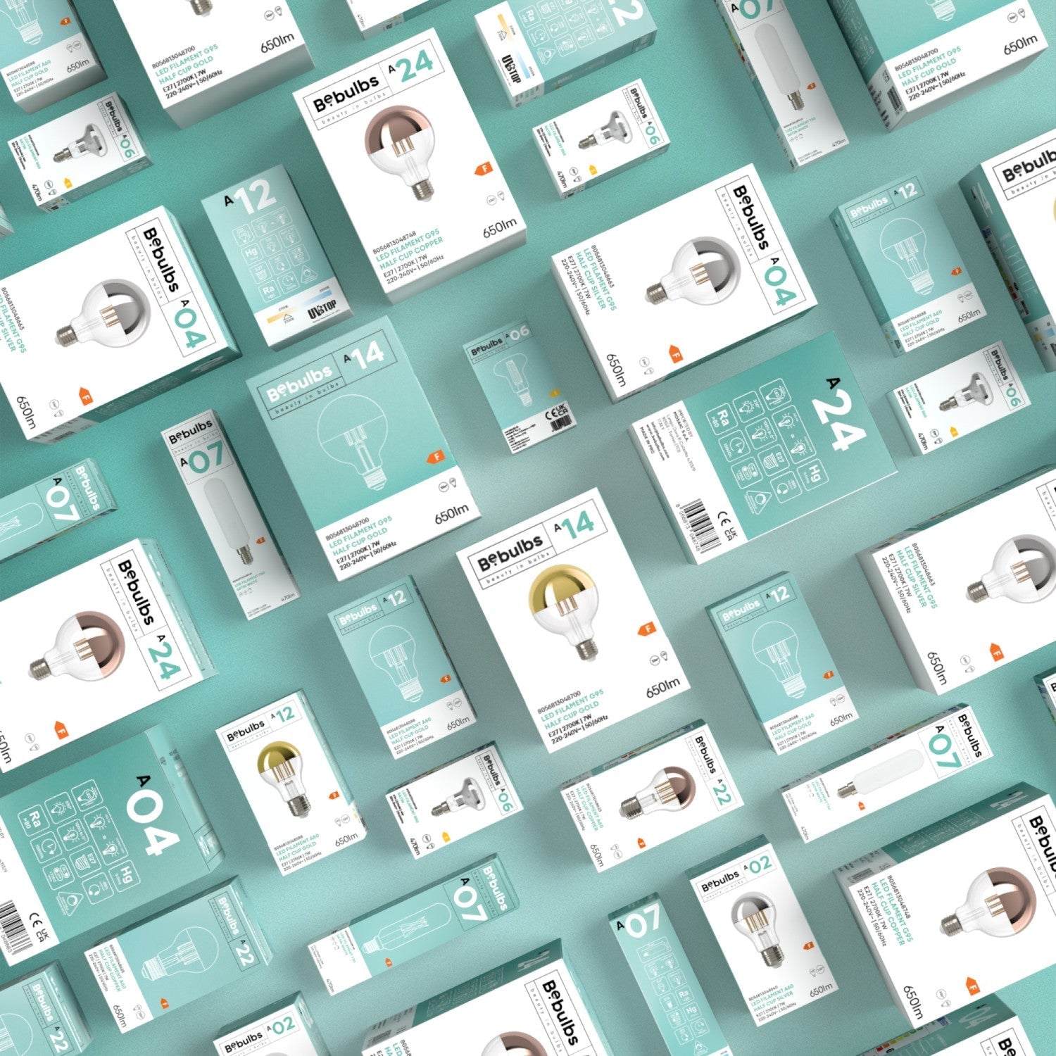 Lampadina LED Mezza Sfera Argento Mini Globo G45 4,8W 380Lm E27 2700K Dimmerabile - A03